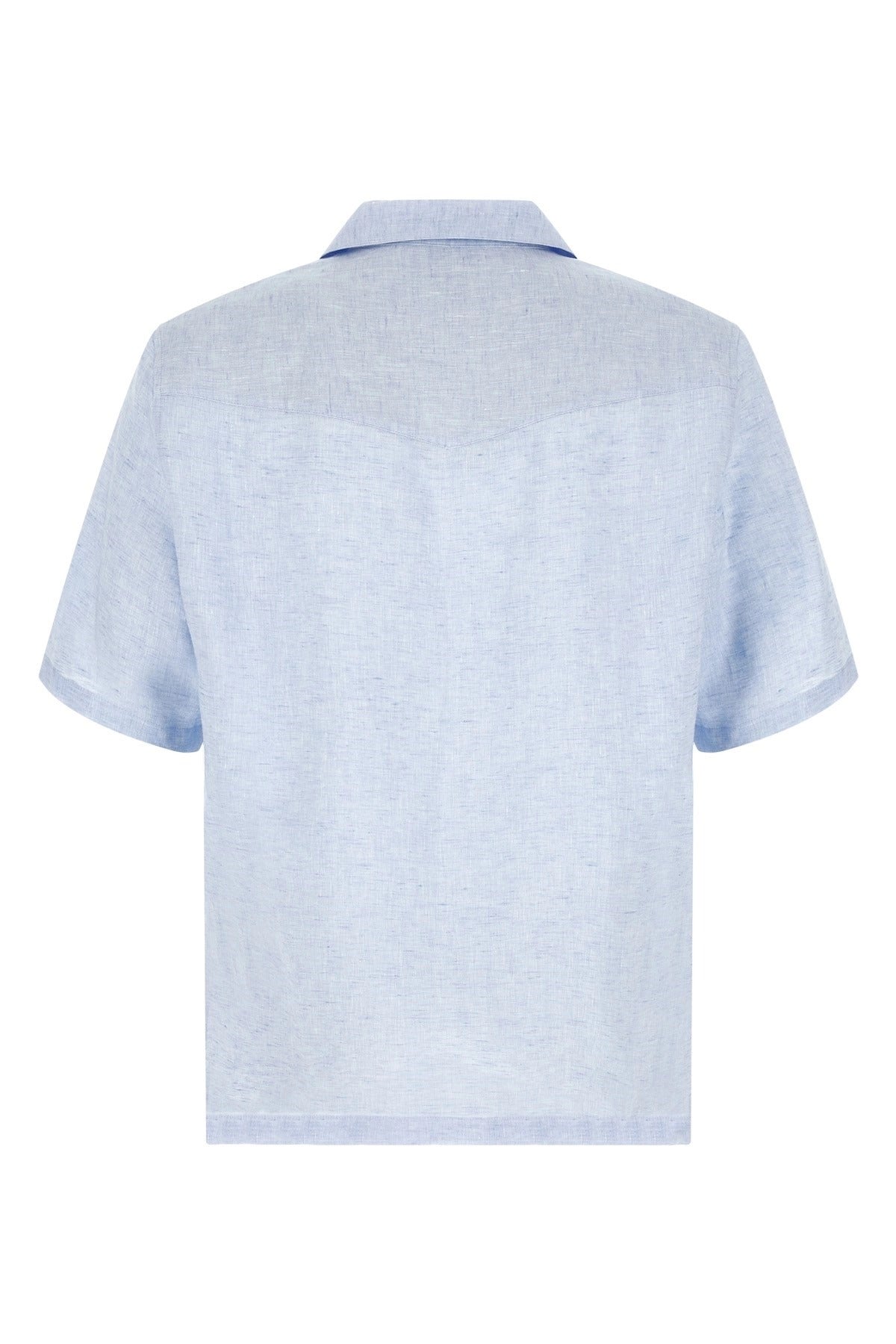 Brunello Cucinelli Linen Camp Collar Shirt
