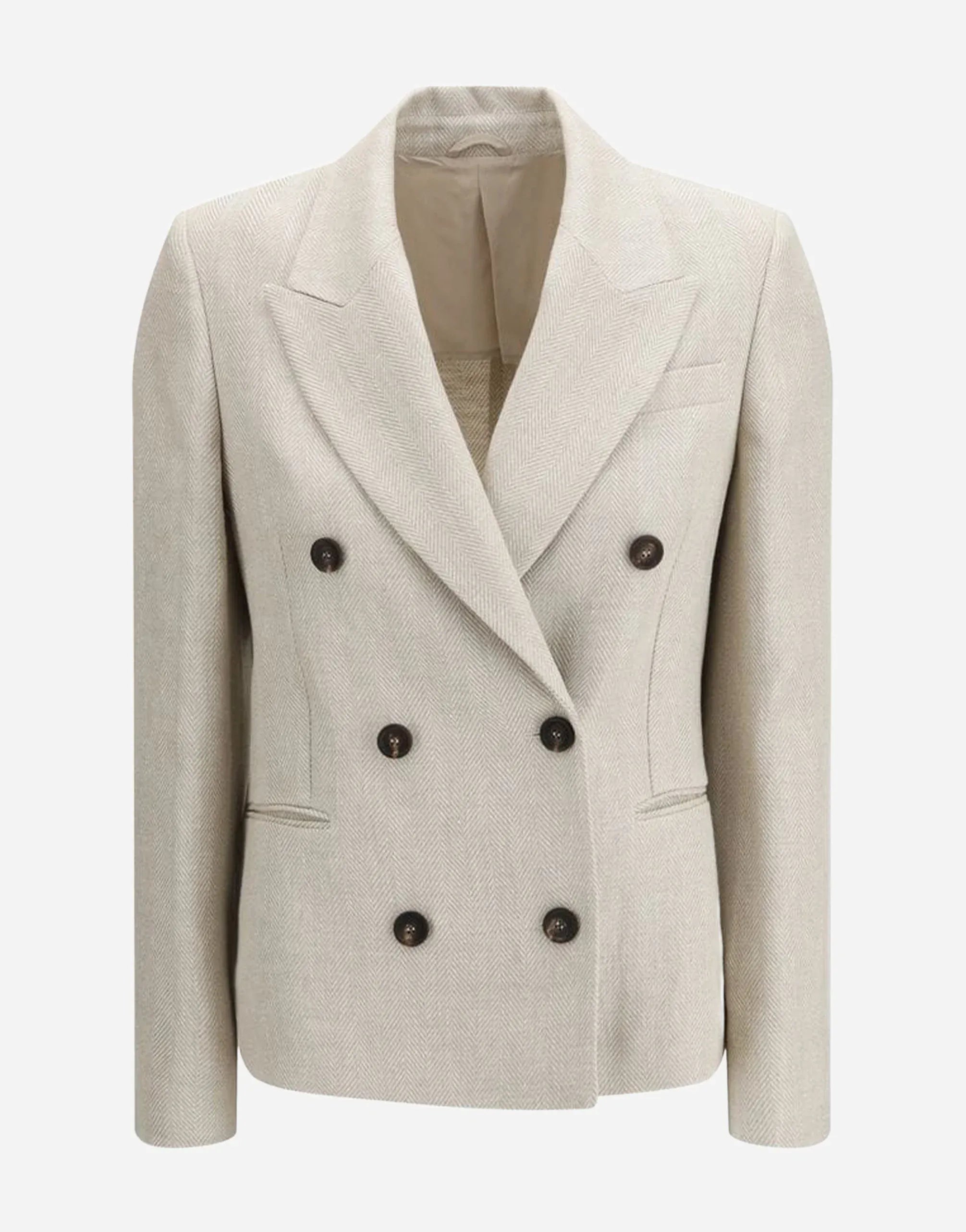 Brunello Cucinelli Linen-Cotton Blend Double-Breasted Blazer