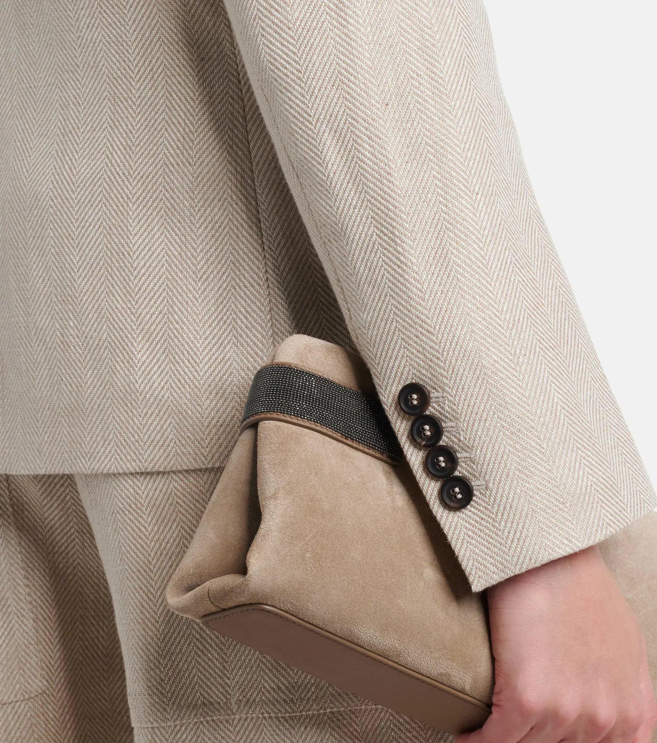 Brunello Cucinelli Linen-Cotton Blend Double-Breasted Blazer