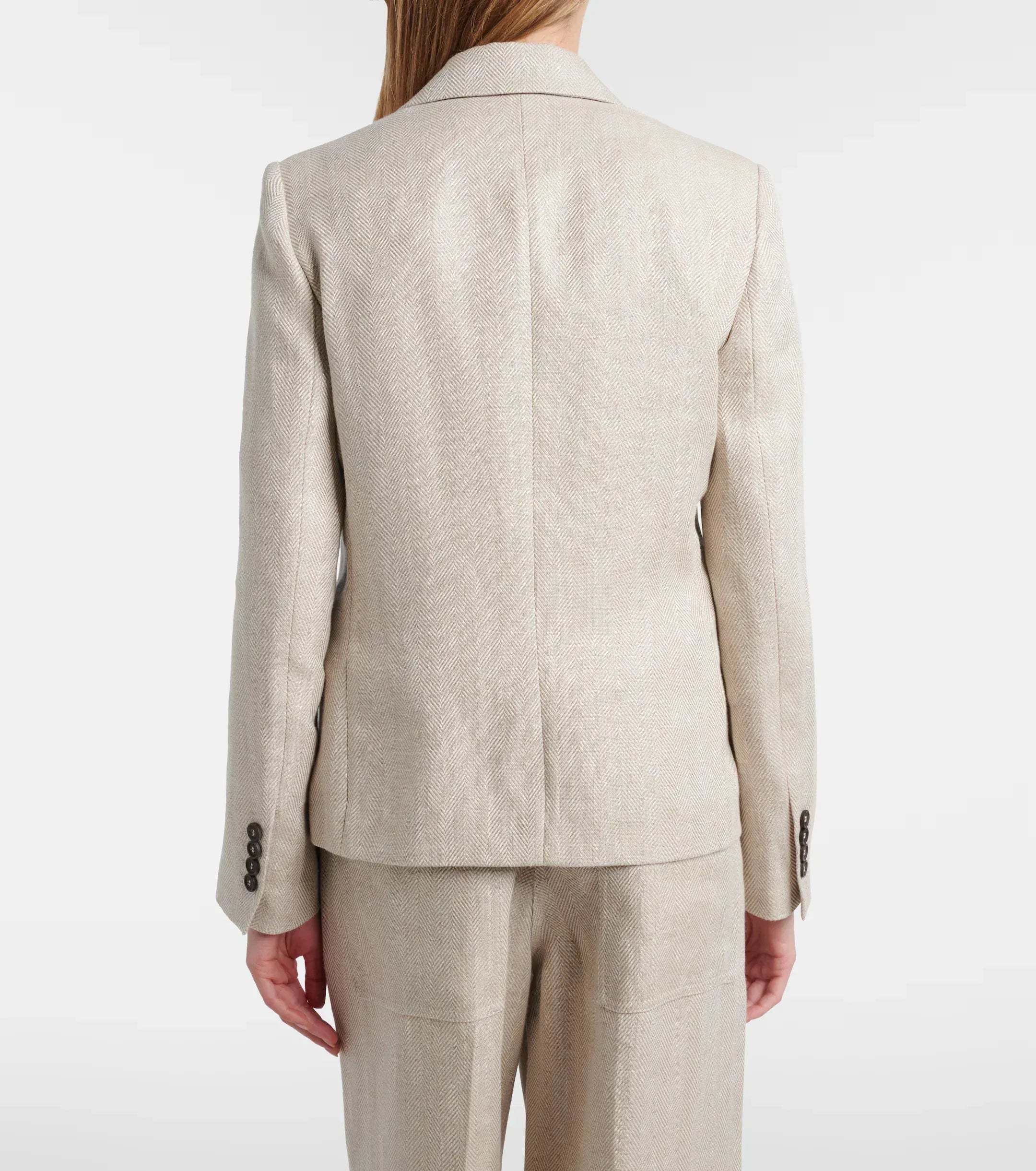 Brunello Cucinelli Linen-Cotton Blend Double-Breasted Blazer