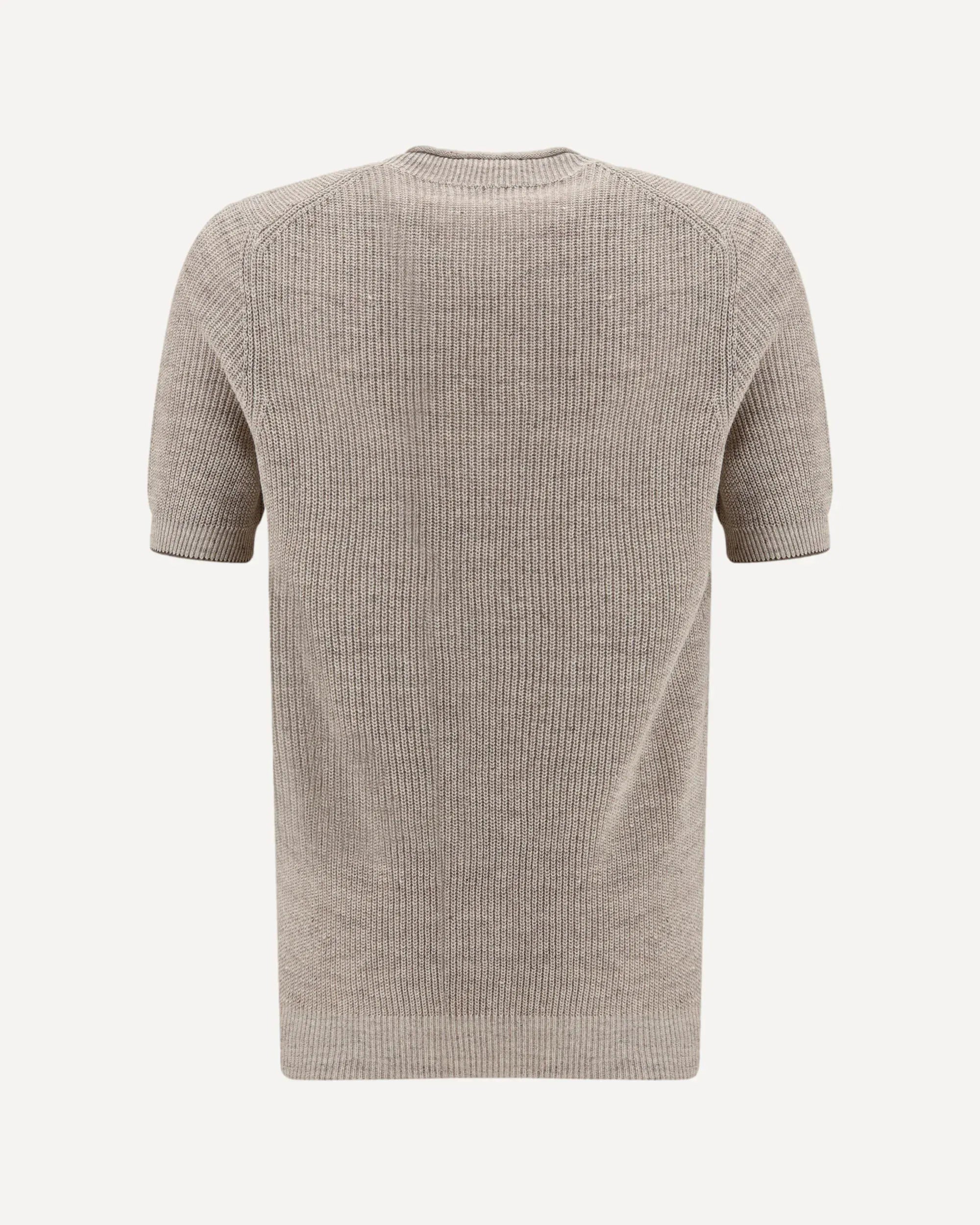 Brunello Cucinelli Linen-Cotton Blend Ribbed T-Shirt