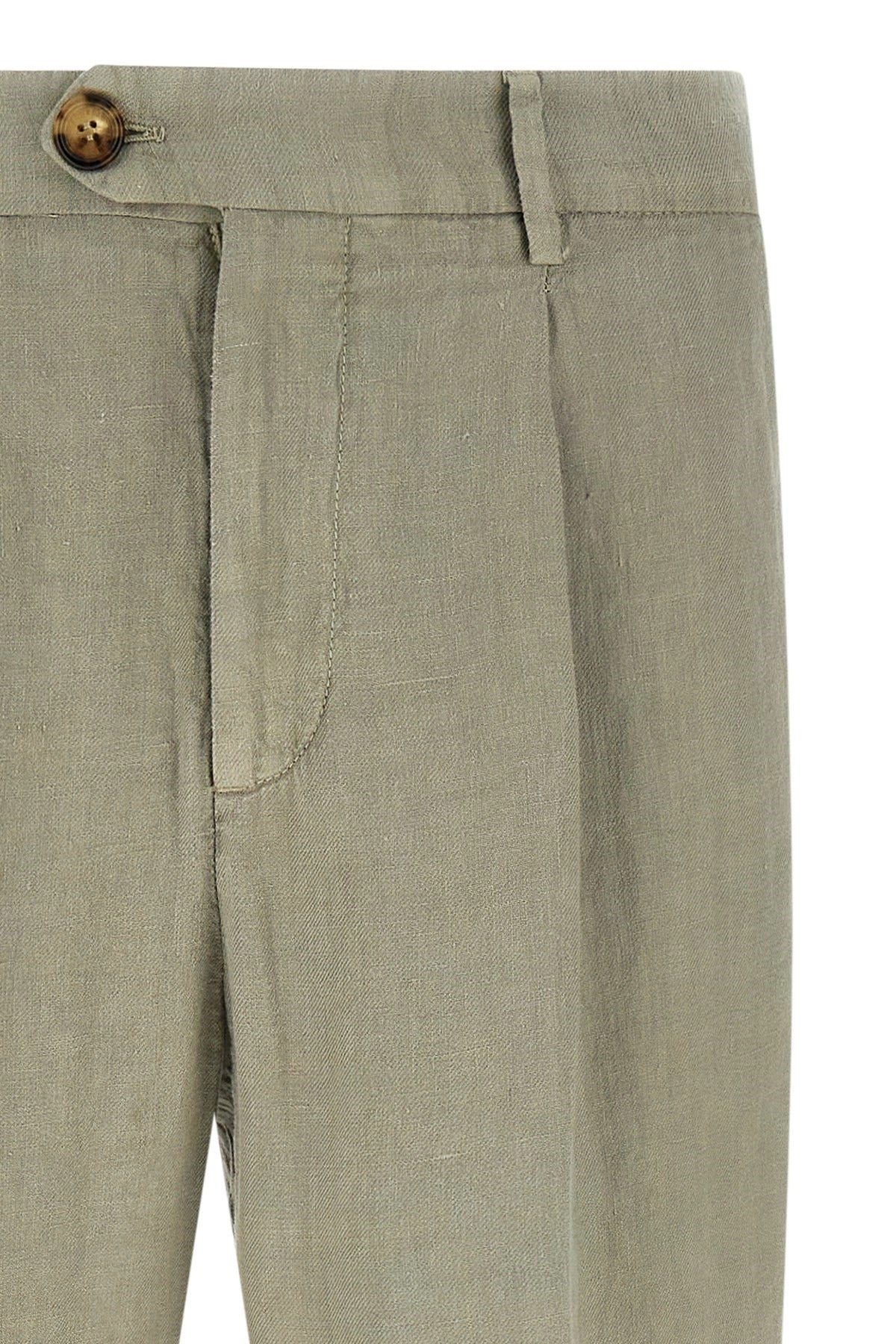 Pantaloni in gabardine di lino Brunello Cucinelli