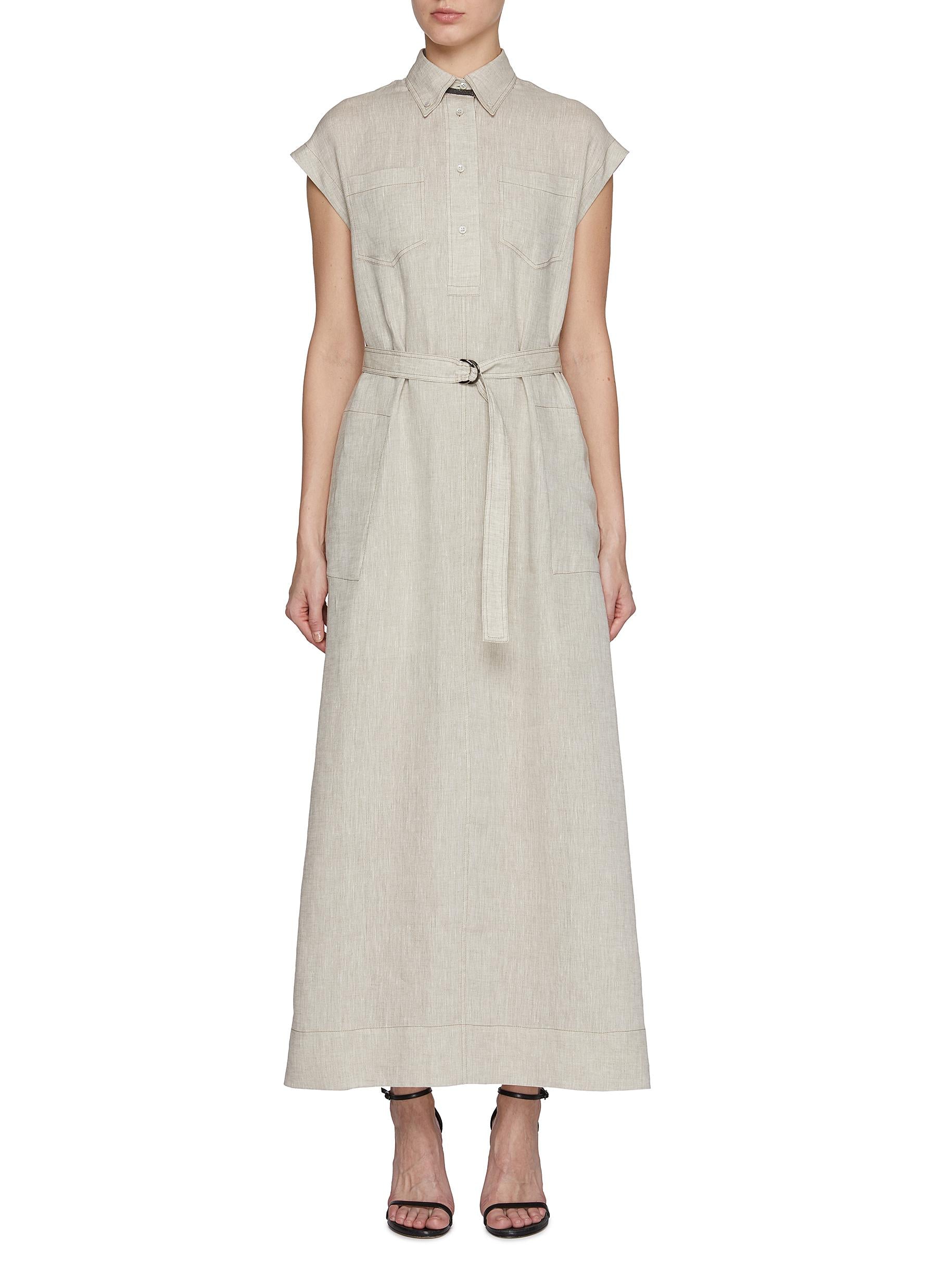Brunello Cucinelli Linen Maxi Dress