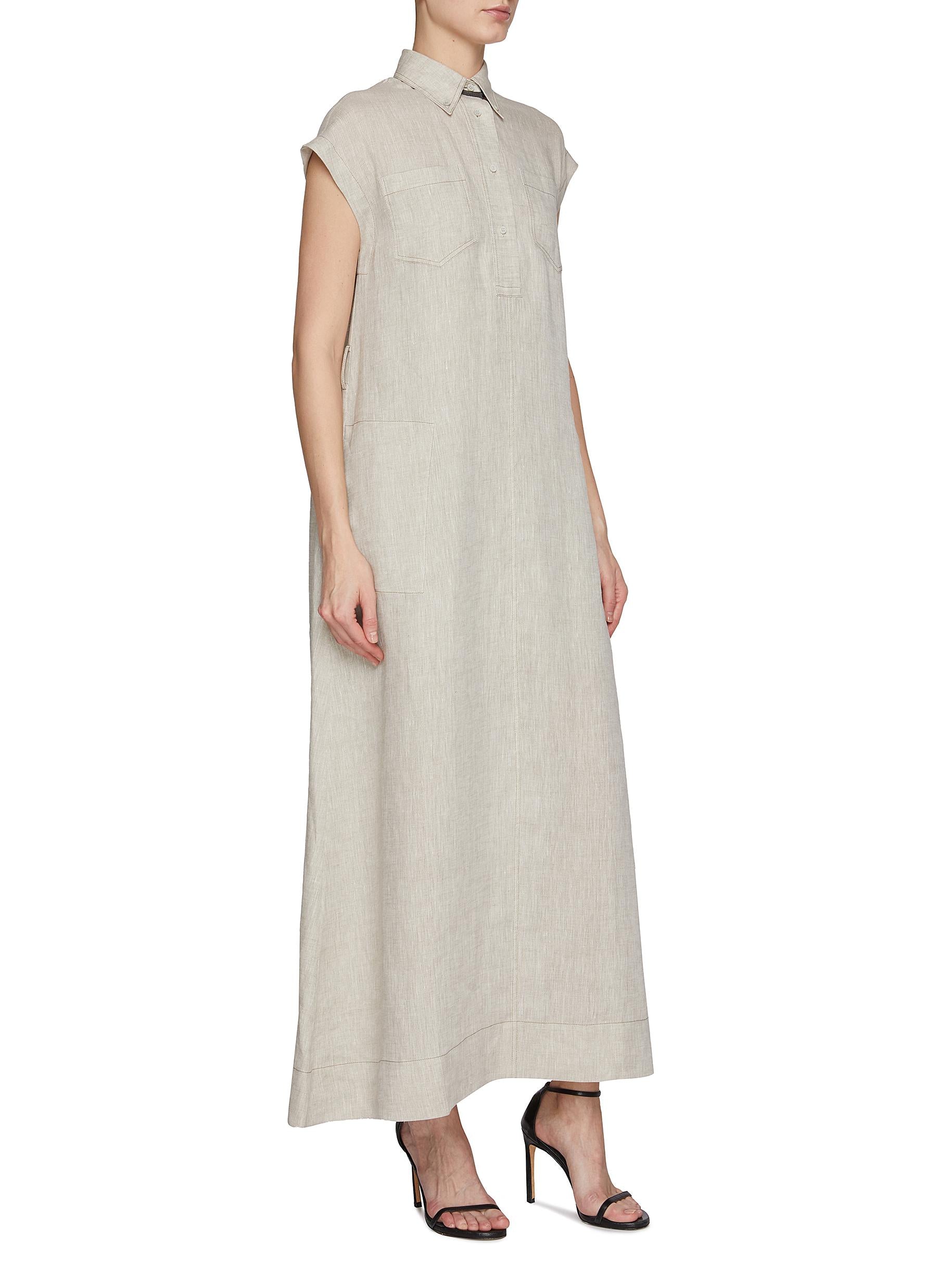 Brunello Cucinelli Linen Maxi Dress