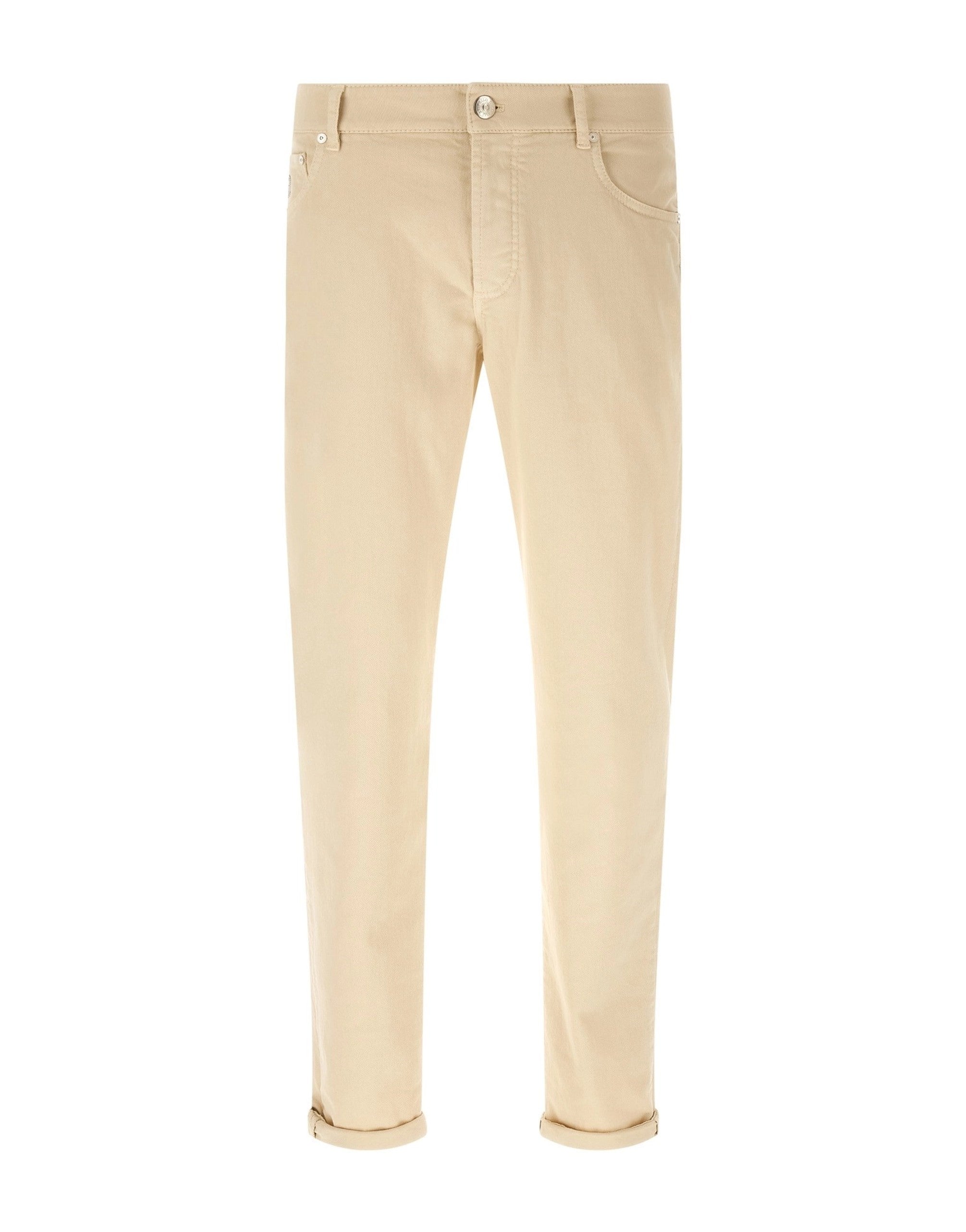 Jeans con ricamo logo Brunello Cucinelli