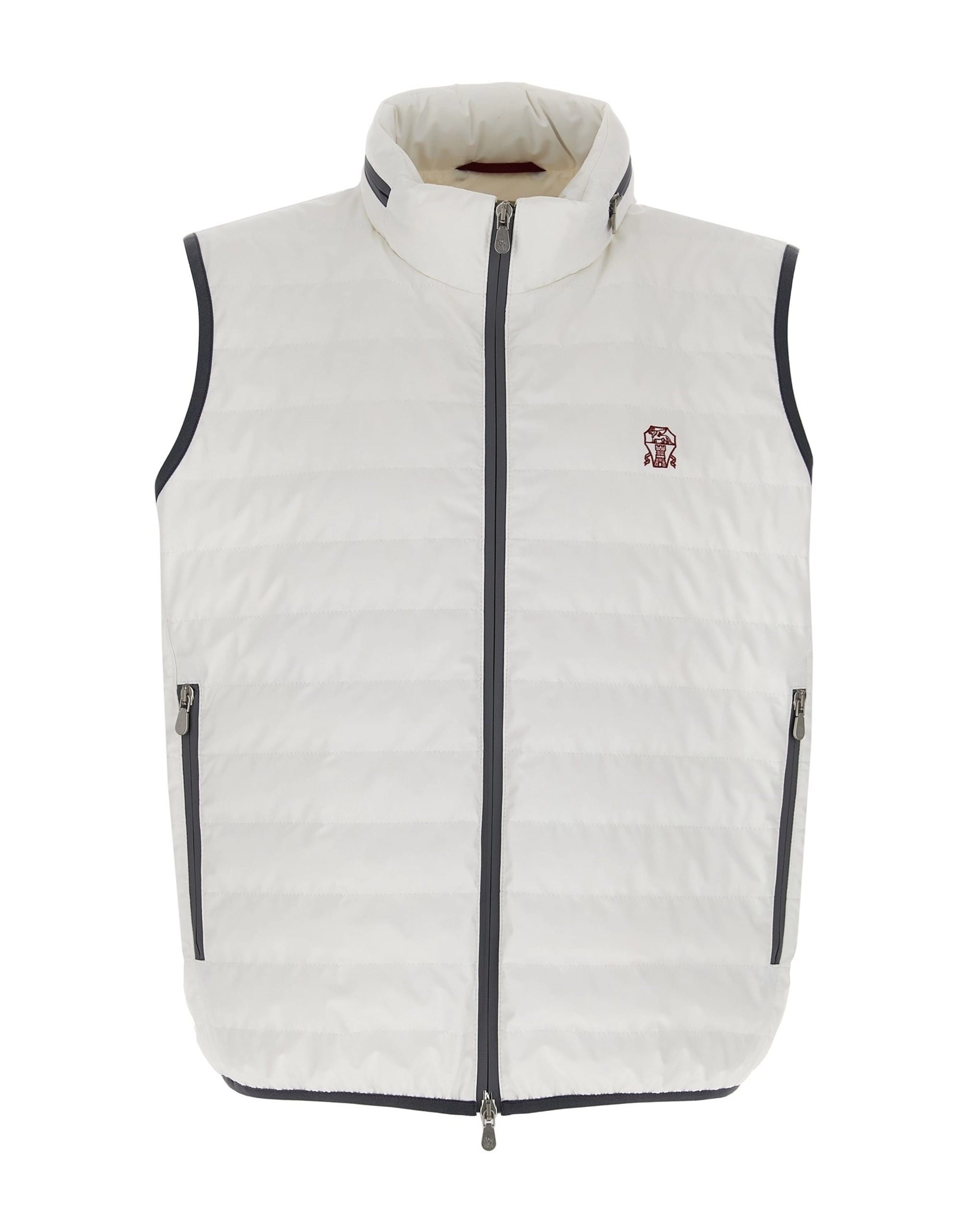 Brunello Cucinelli gilet matelassé à logo