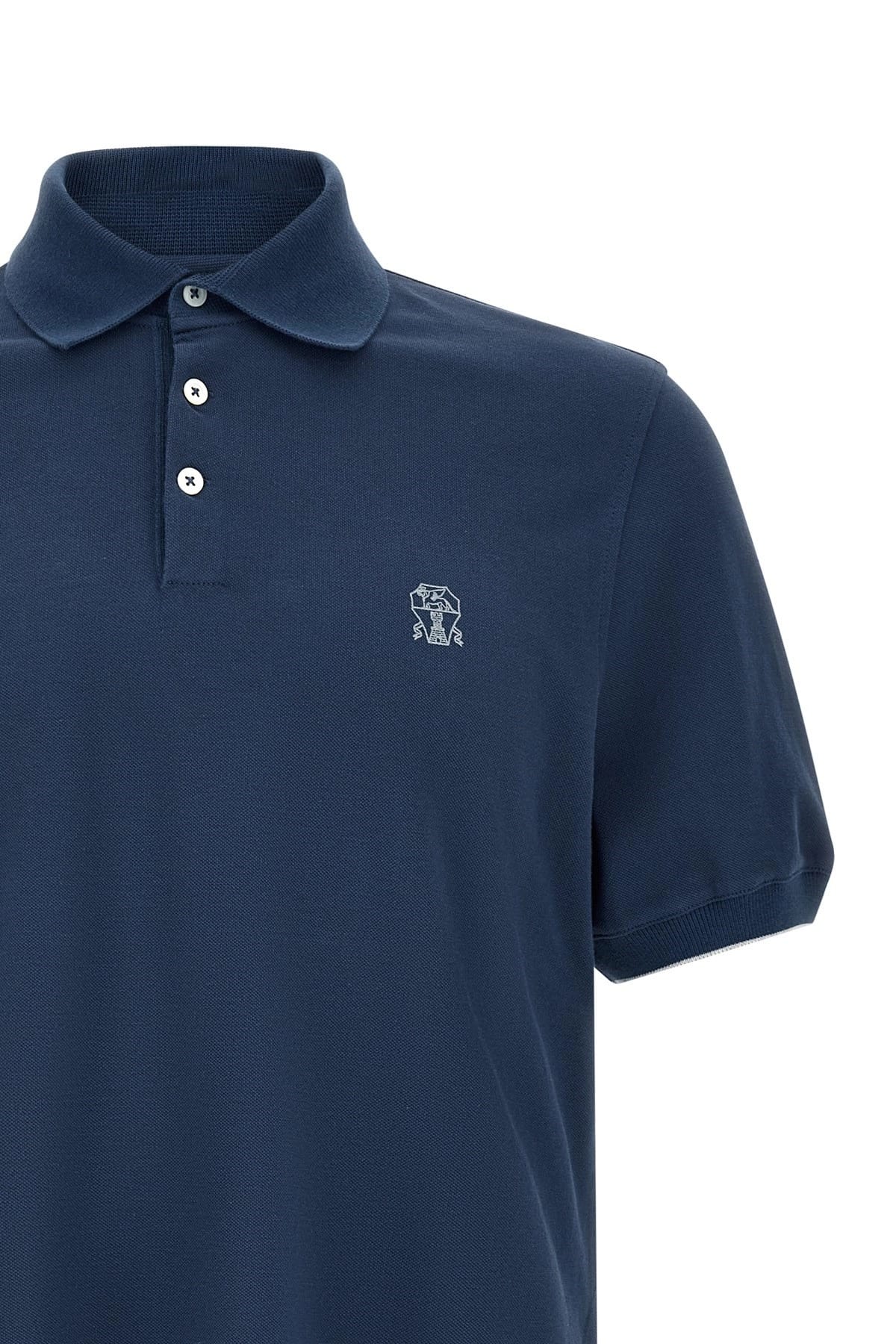 Brunello Cucinelli Brunello Cucinelli Logo Piqué Polo Shirt
