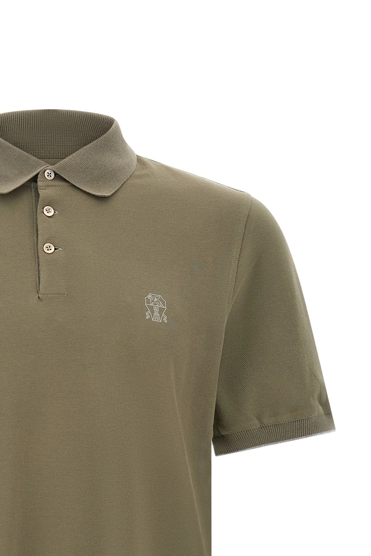 Brunello Cucinelli Logo Piqué Polo Shirt