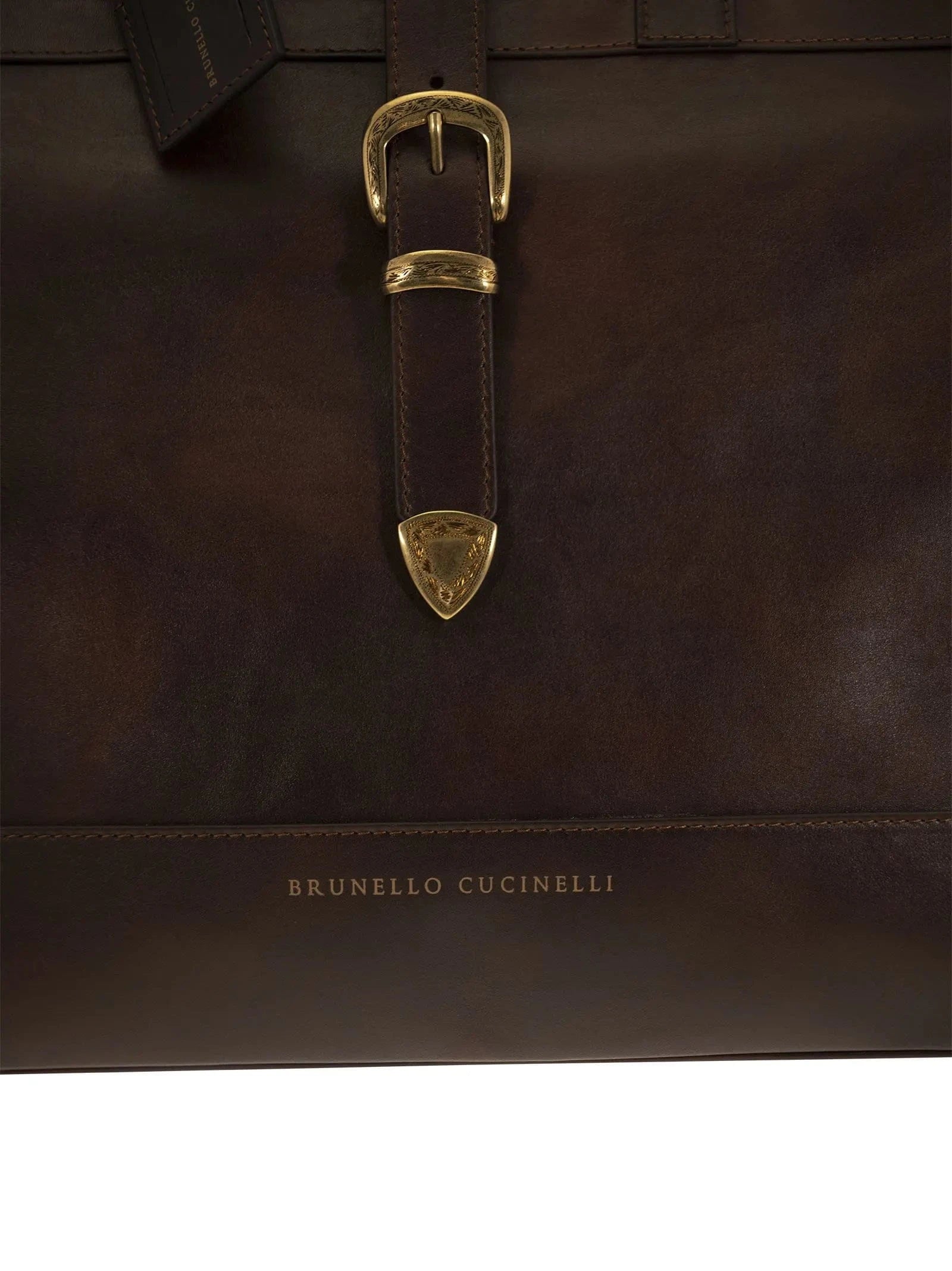 Brunello Cucinelli Logo-Stamp Top Handle Holdall