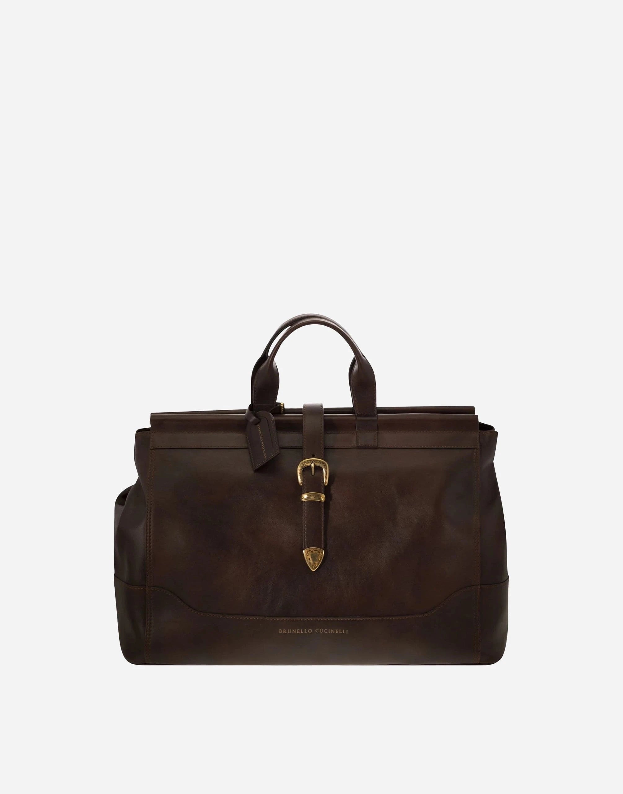 Brunello Cucinelli Logo-Stamp Top Handle Holdall