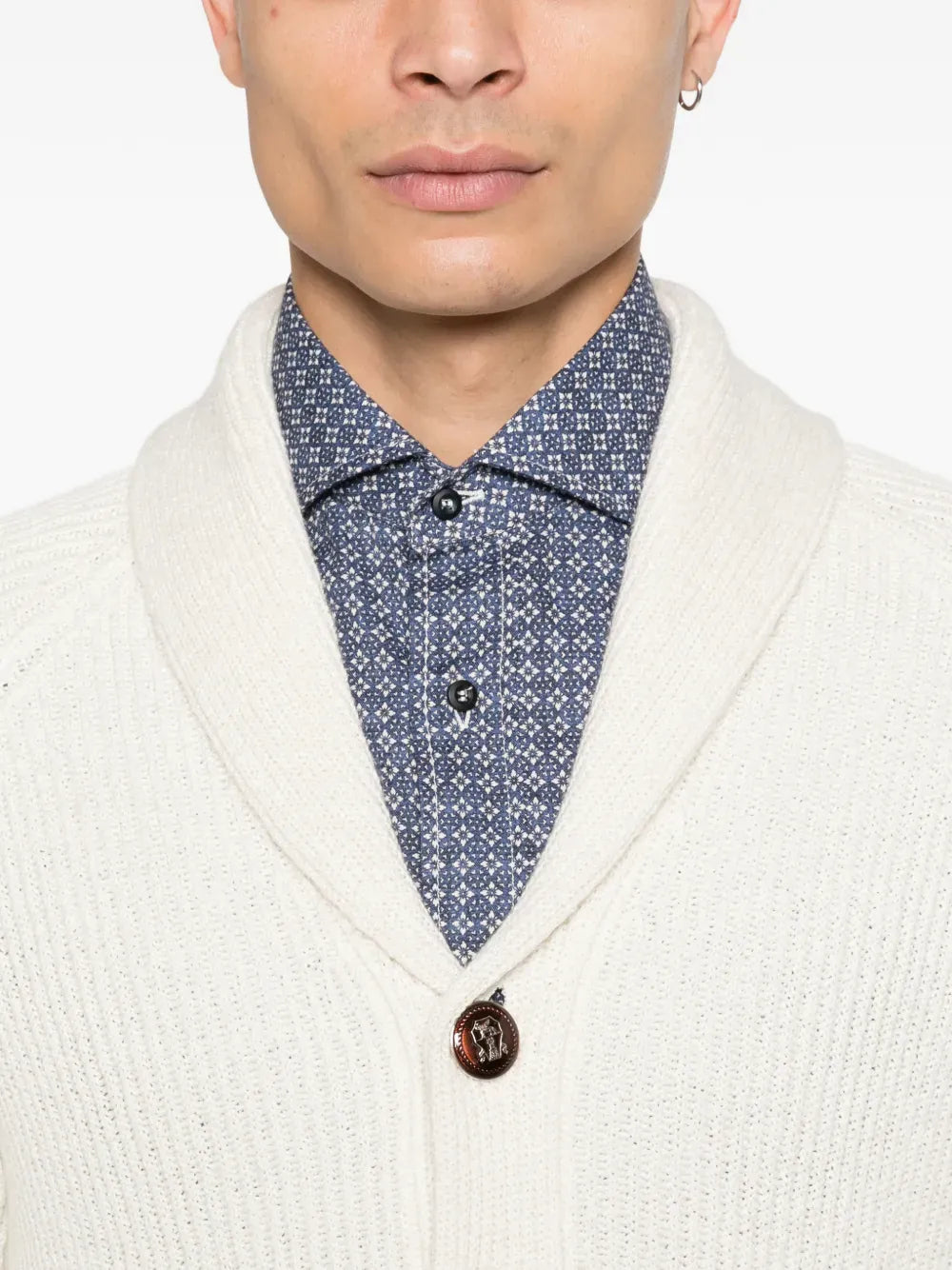 Brunello Cucinelli Malfilé Cotton English Rib Cardigan