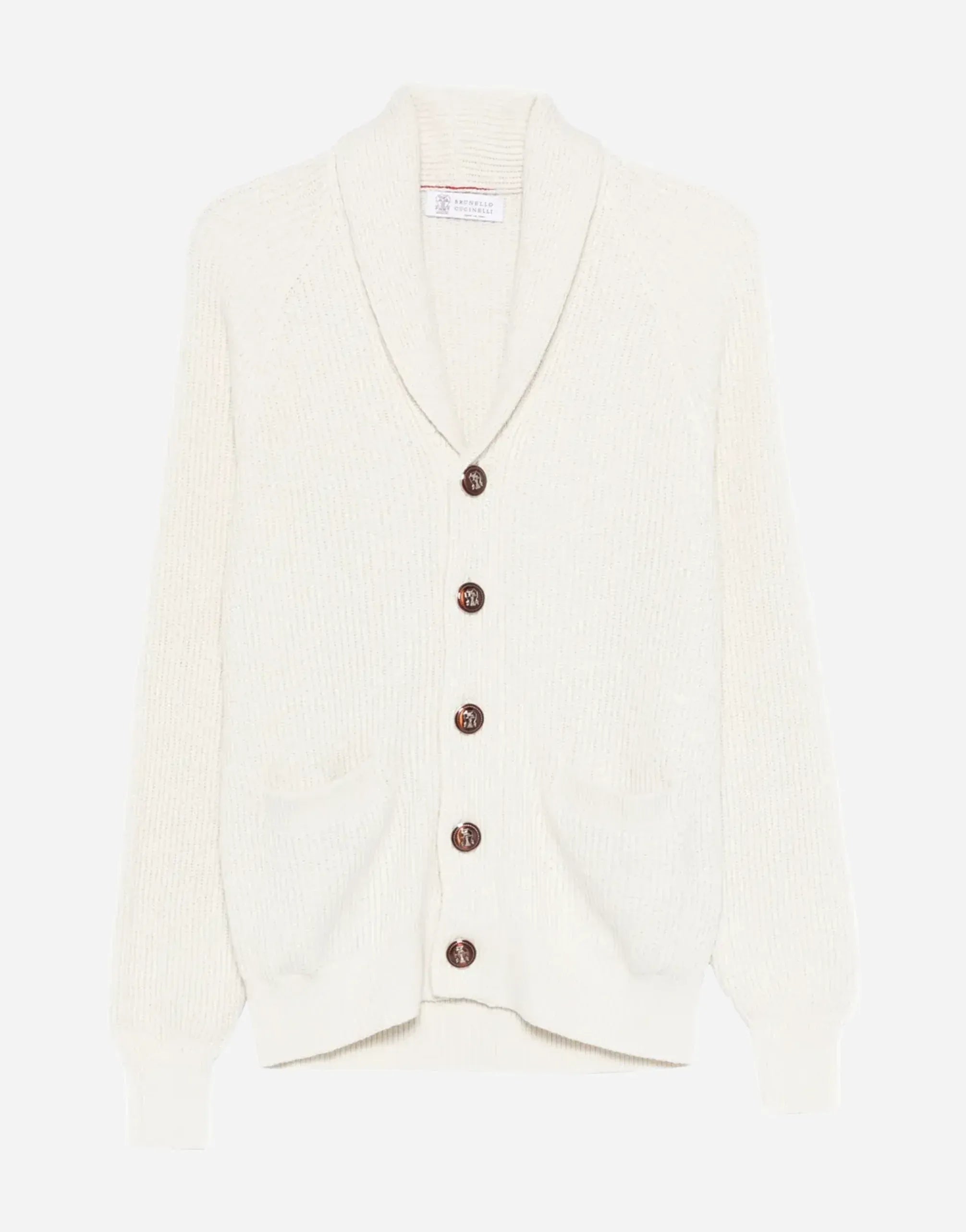 Brunello Cucinelli Malfilé Cotton English Rib Cardigan