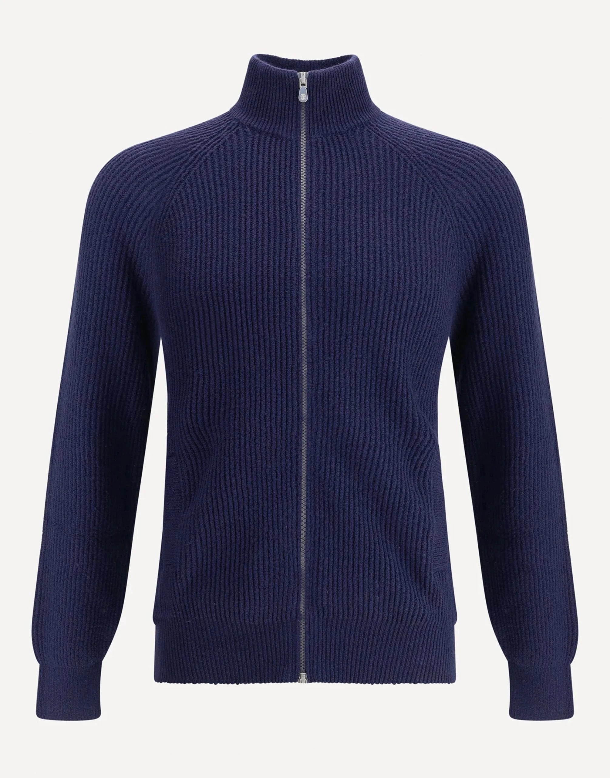 Brunello Cucinelli Malfilé Cotton Rib Zip-Up Cardigan
