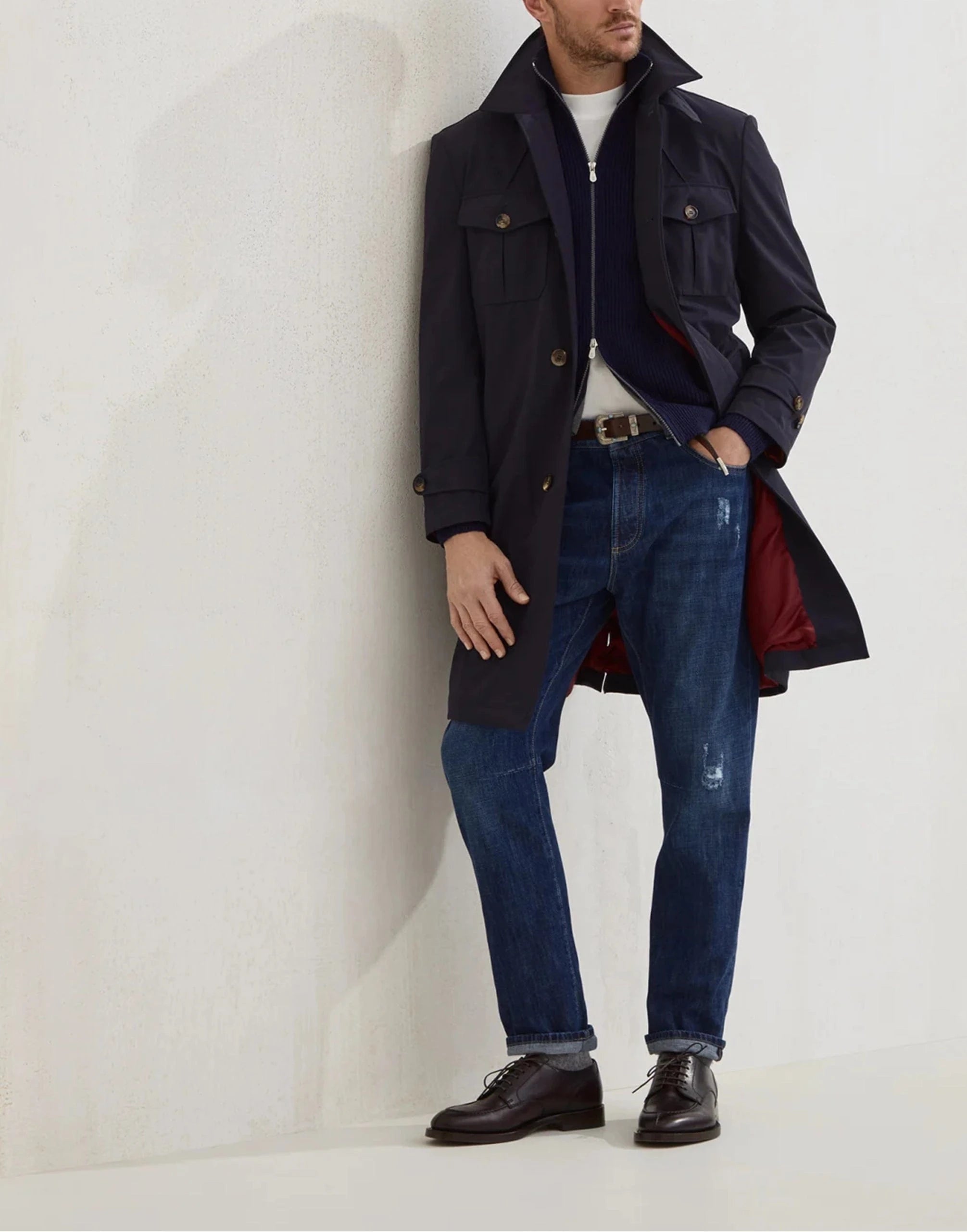 Brunello Cucinelli Malfilé Cotton Rib Zip-Up Cardigan