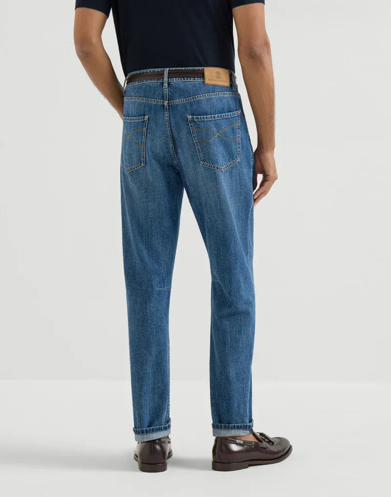 Brunello Cucinelli Medium Denim Lightweight Jeans