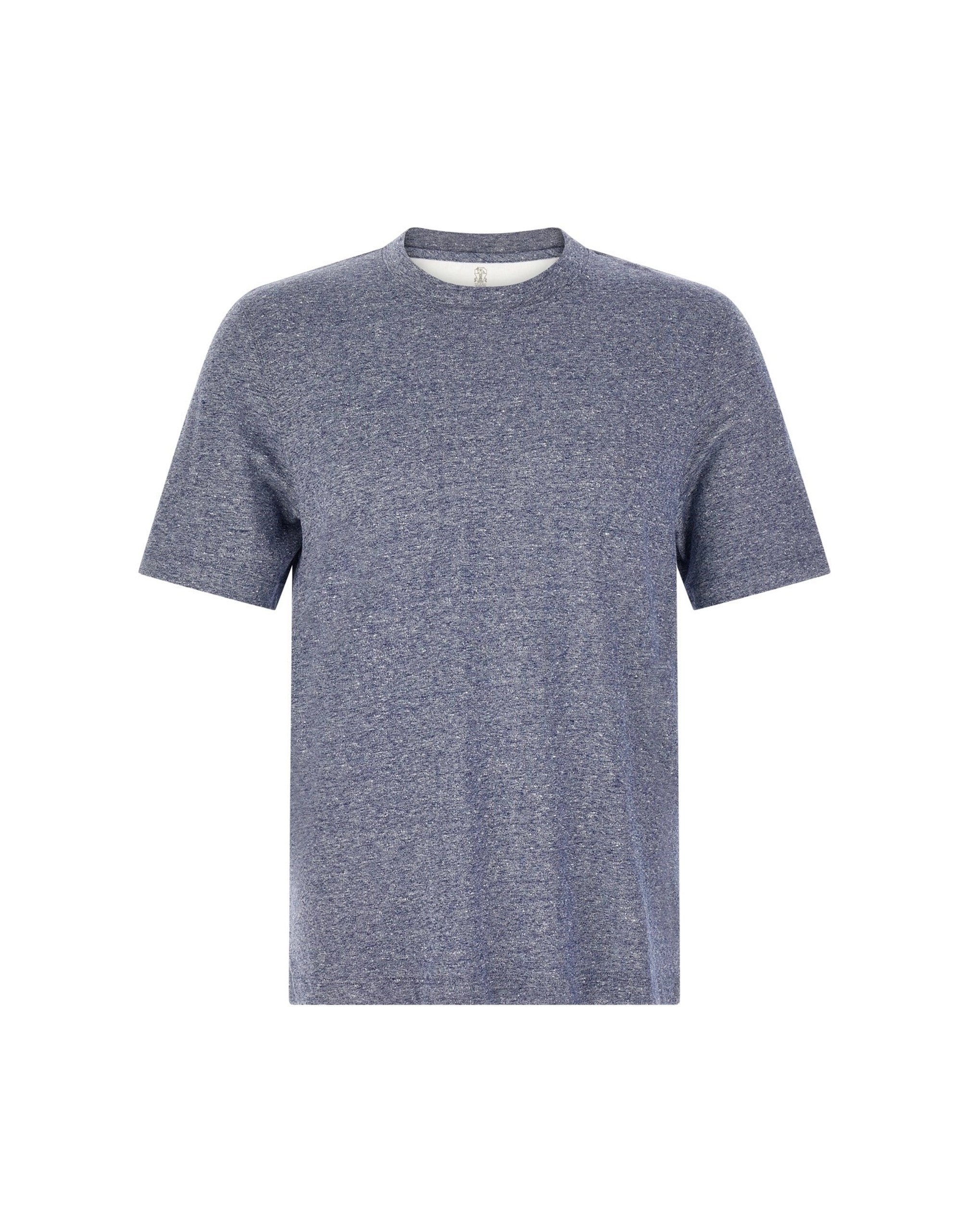 Brunello Cucinelli Mélange-T-Shirt aus Leinenmischung