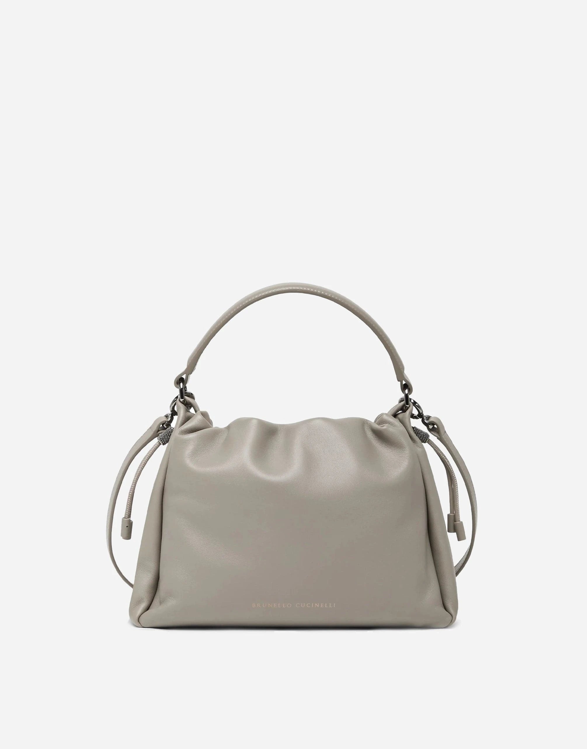Brunello Cucinelli Mellow Monili Small Bucket Bag