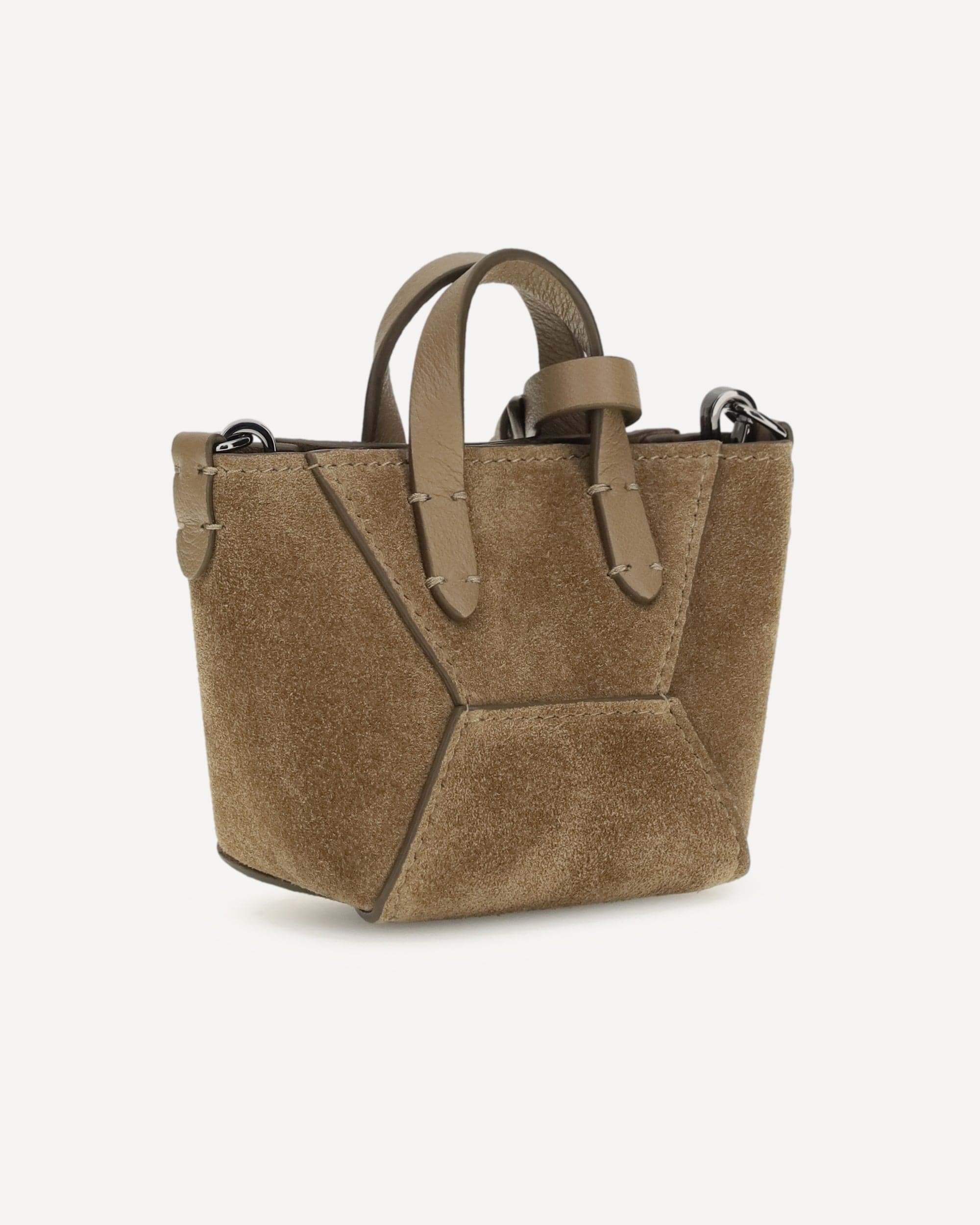 Brunello Cucinelli Micro Suede Shoulder Bag Precious Chain