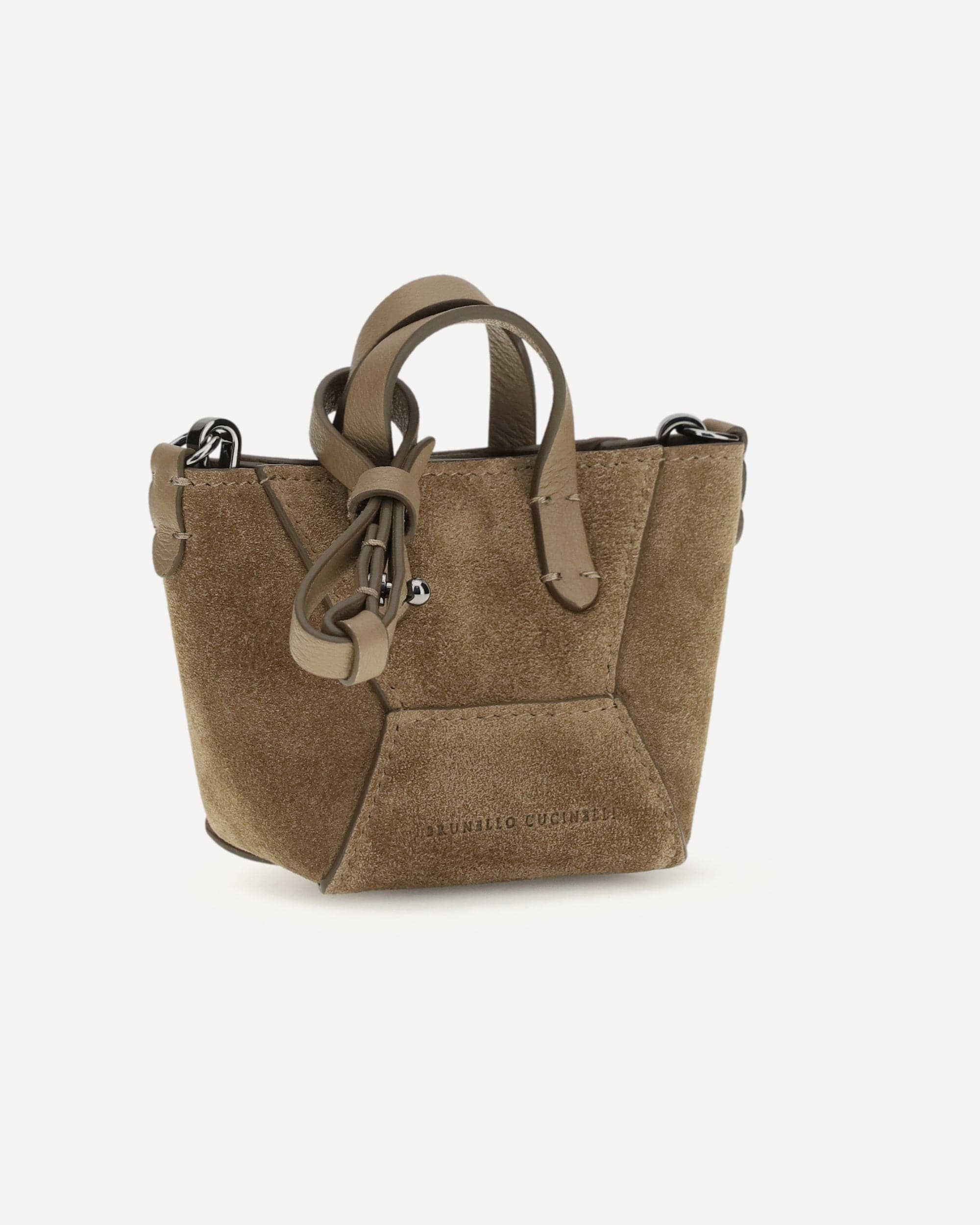 Brunello Cucinelli Micro Suede Shoulder Bag Precious Chain - alternate view