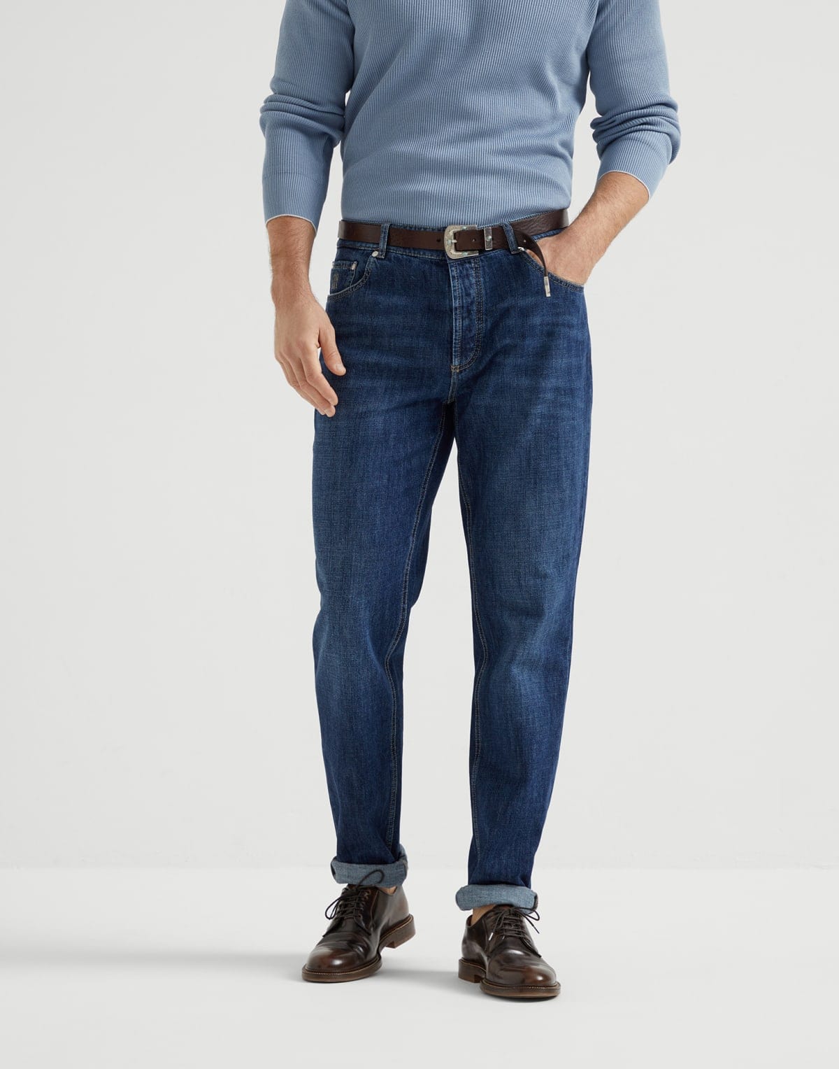 Brunello Cucinelli Mid-Rise Tapered Jeans