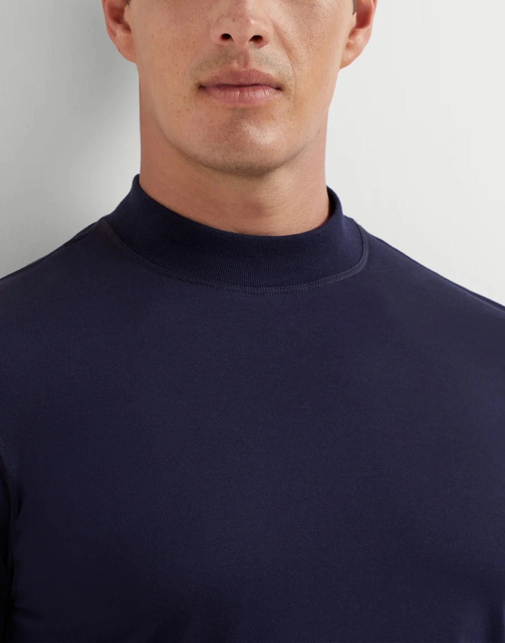 Brunello Cucinelli Mock-Neck Cotton T-Shirt