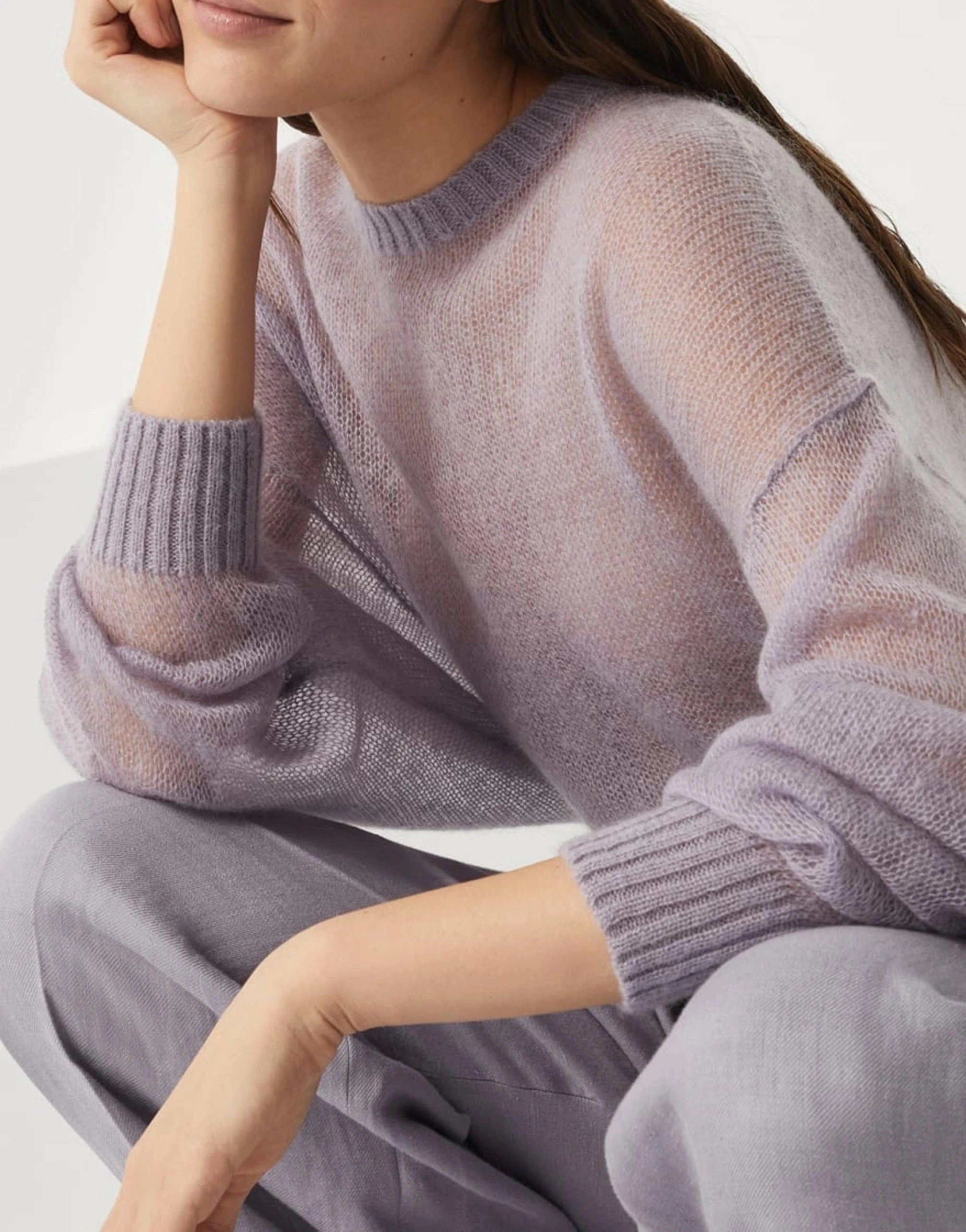 Brunello Cucinelli Mohair-Wool Blend Monili Sweater