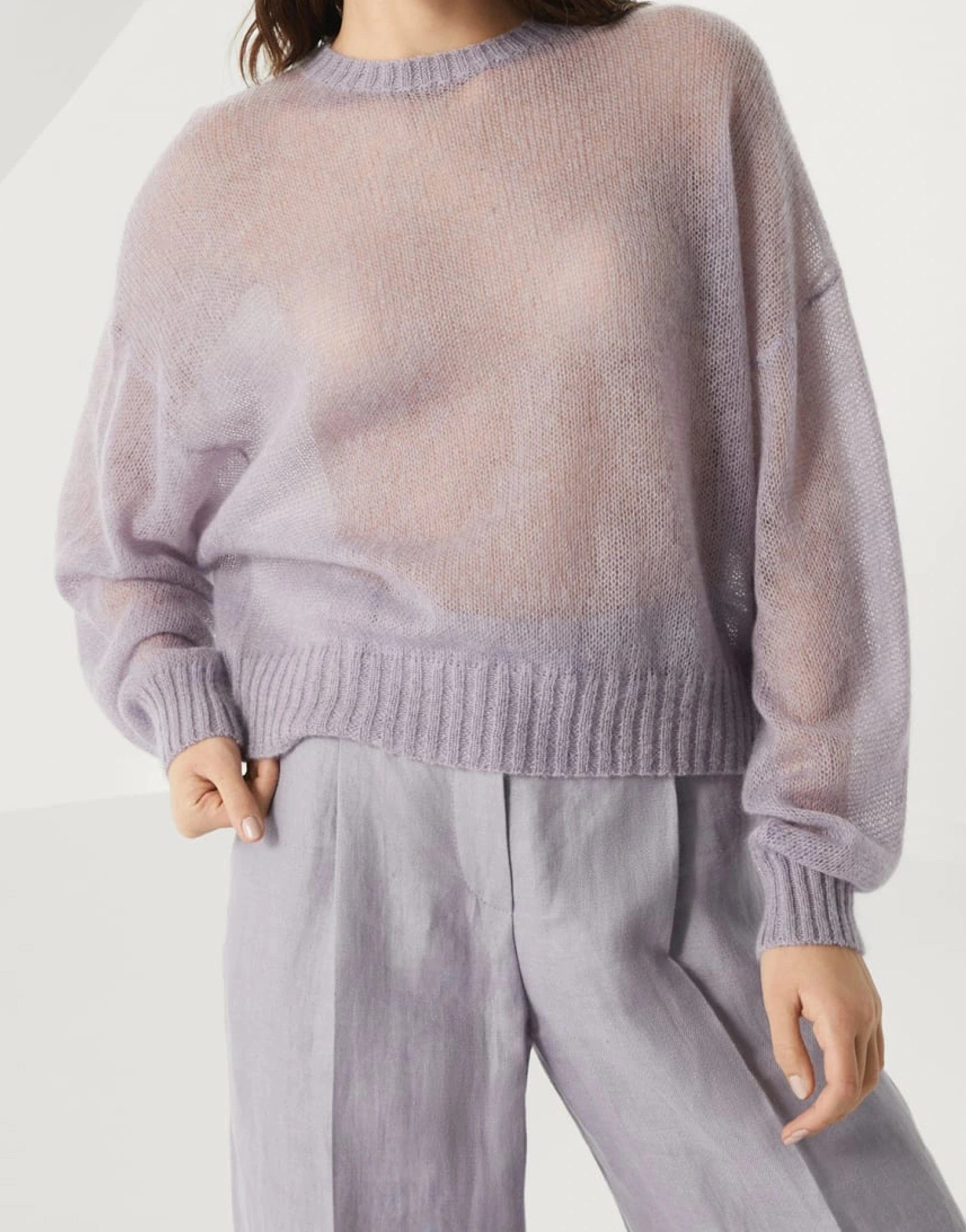 Brunello Cucinelli Mohair-Wool Blend Monili Sweater