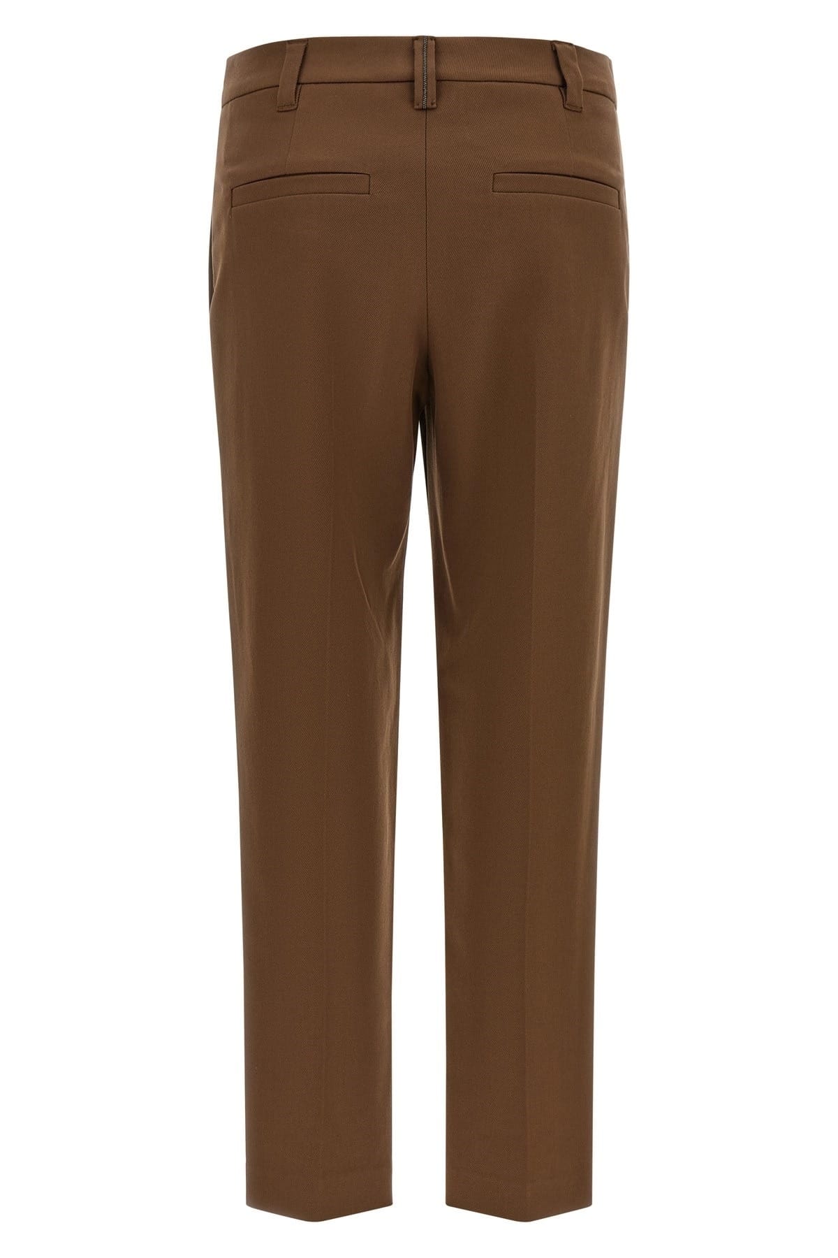 Pantaloni cropped in cotone Monile Brunello Cucinelli