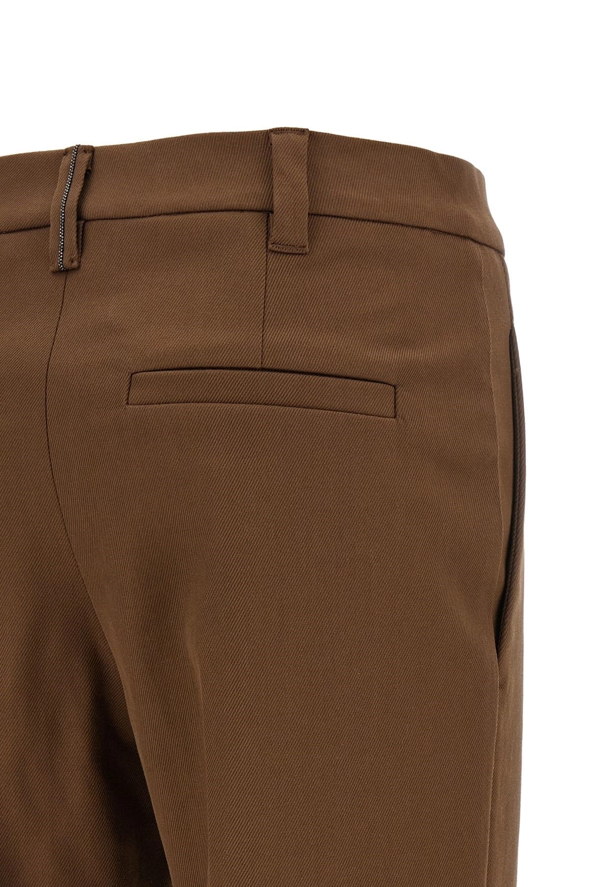 Pantaloni cropped in cotone Monile Brunello Cucinelli