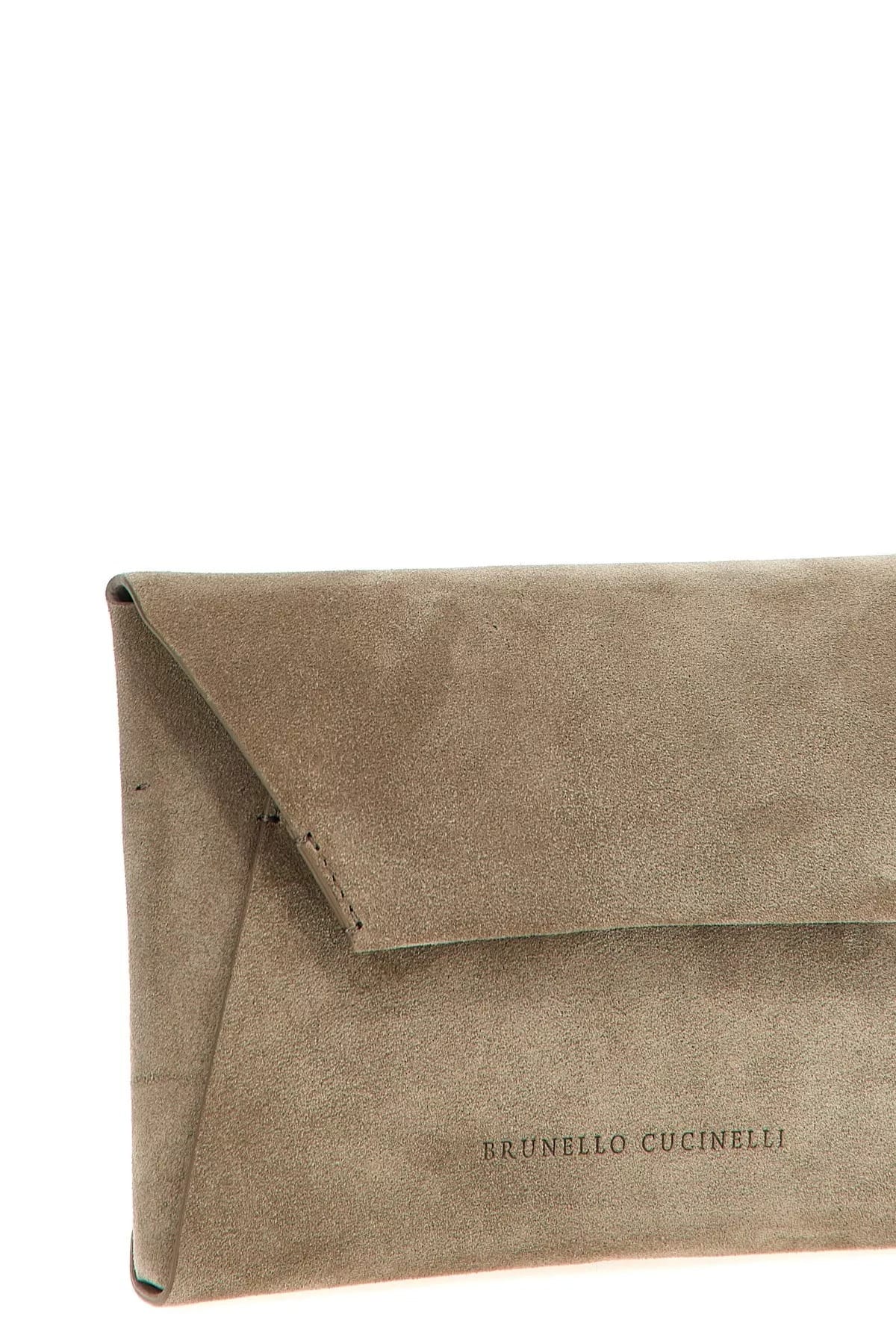 Brunello Cucinelli Brunello Cucinelli Monile Suede Clutch