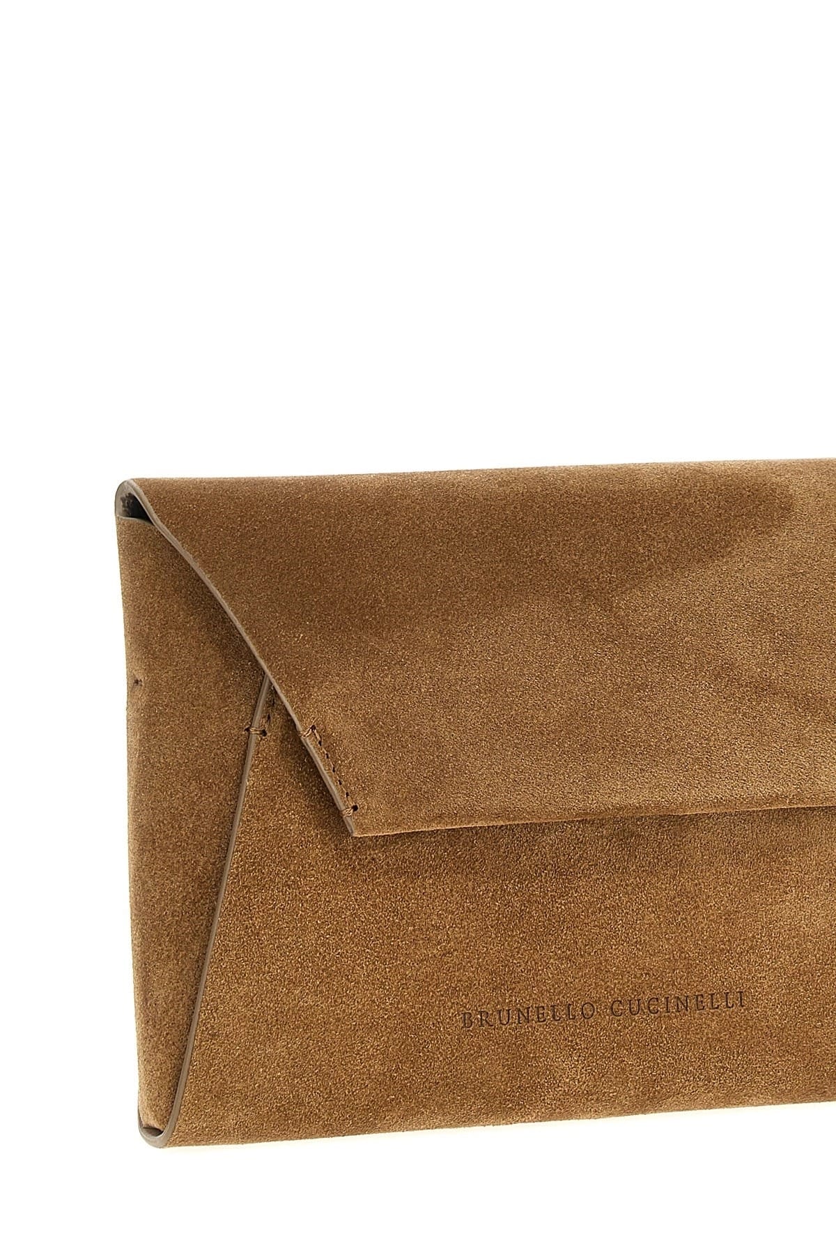 Brunello Cucinelli Brunello Cucinelli Monile Suede Clutch Bag