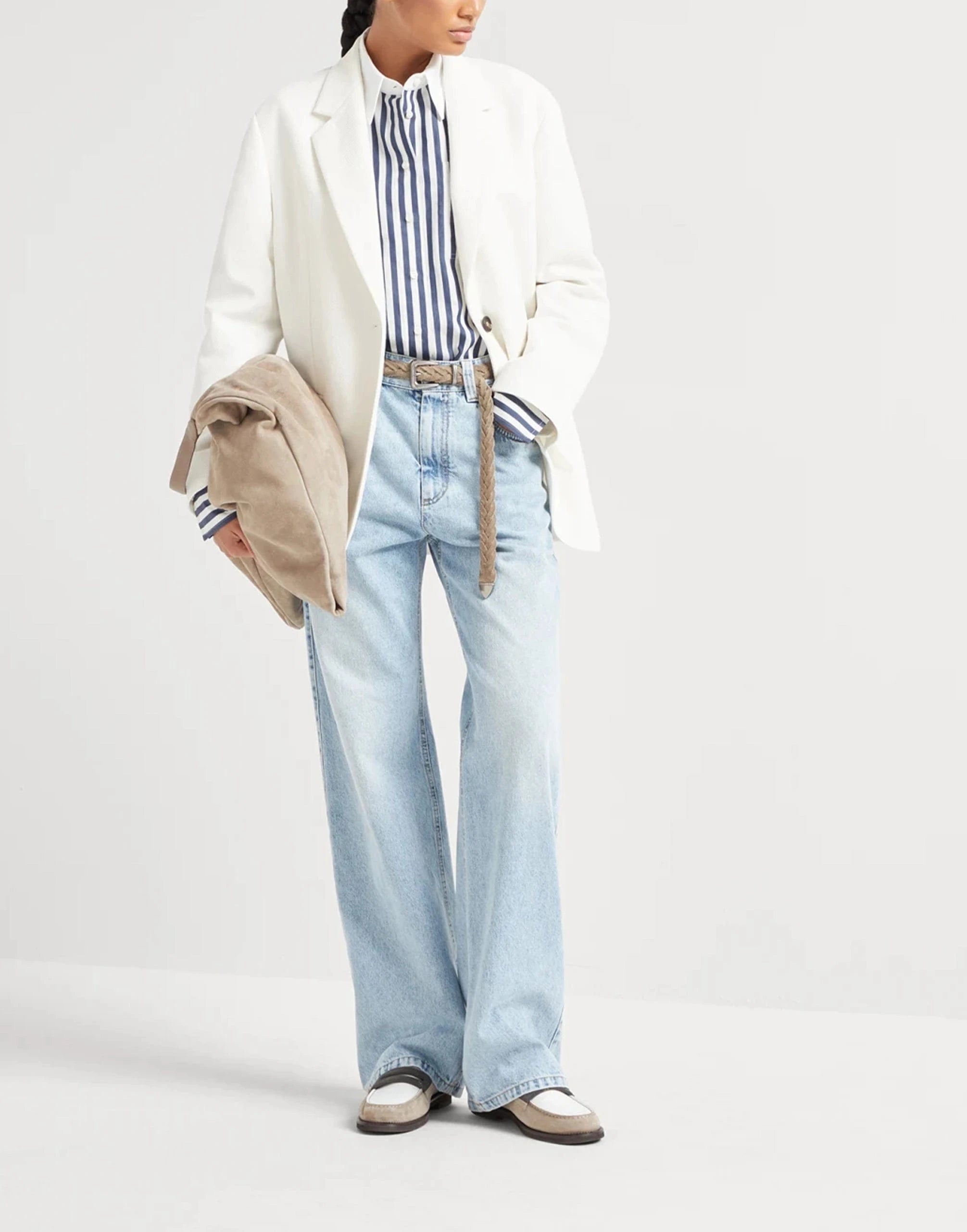 Brunello Cucinelli Monili-Embellished Contemporary Jeans