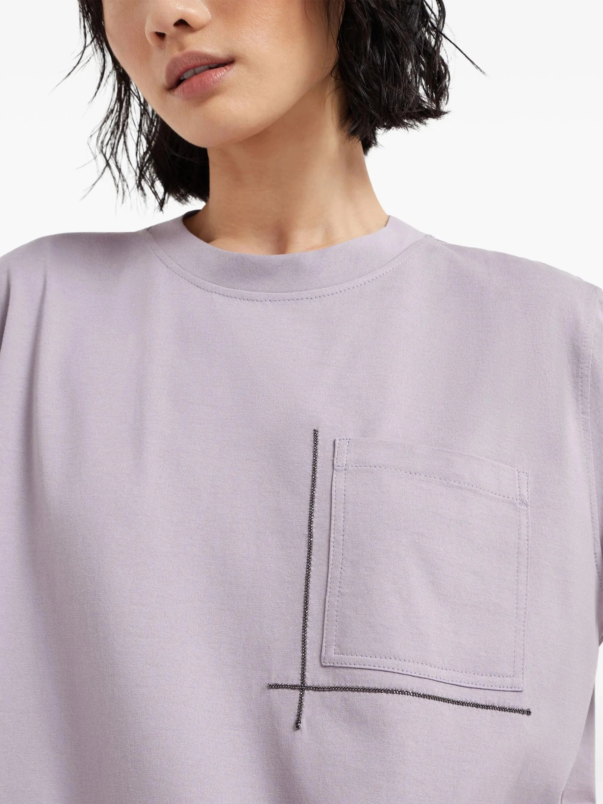 Brunello Cucinelli Monili-Embellished Cotton T-Shirt