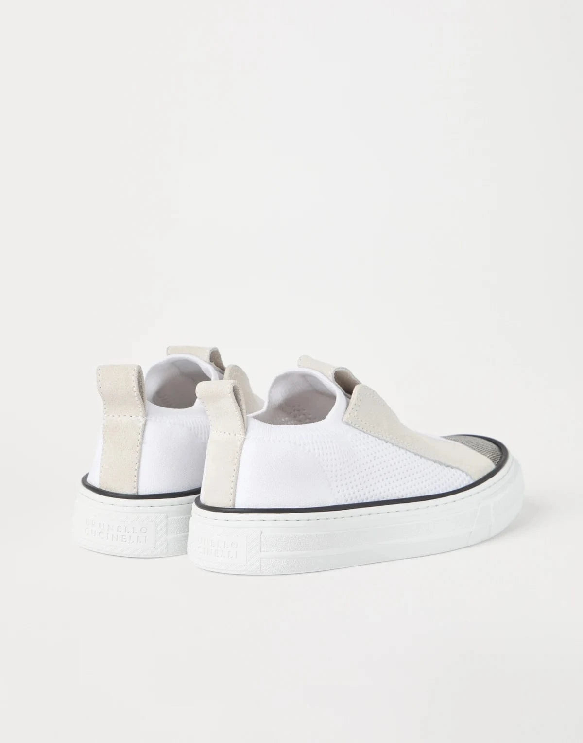 Brunello Cucinelli Monili-Embellished Knit Sneakers