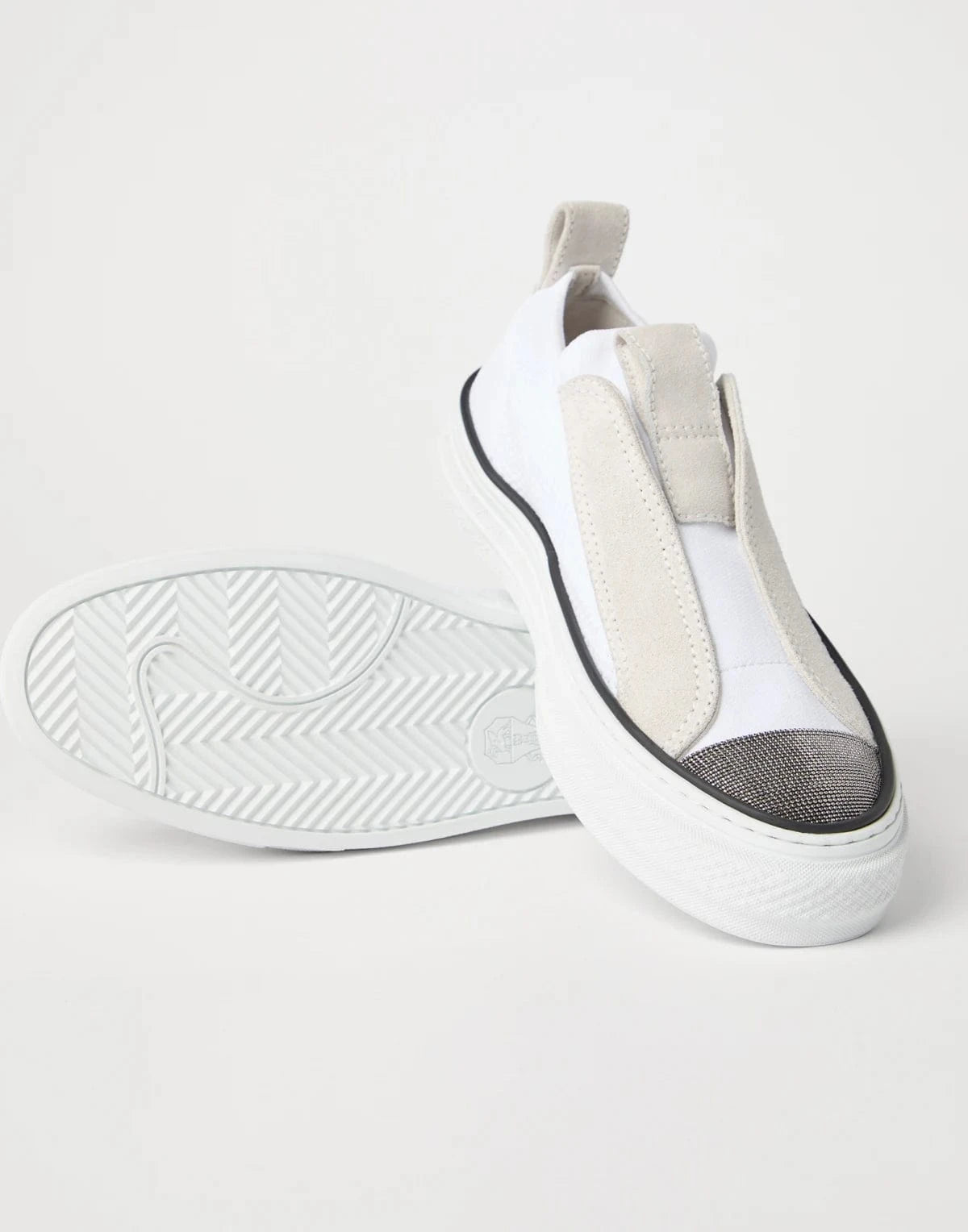 Brunello Cucinelli Monili-Embellished Knit Sneakers