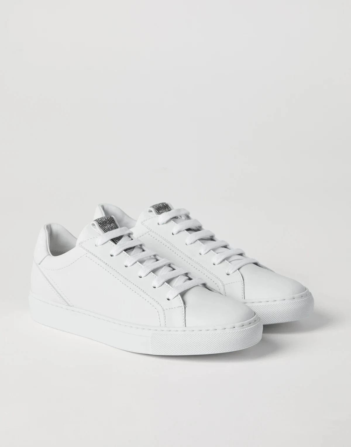 Brunello Cucinelli Monili-Embellished Matte Sneakers