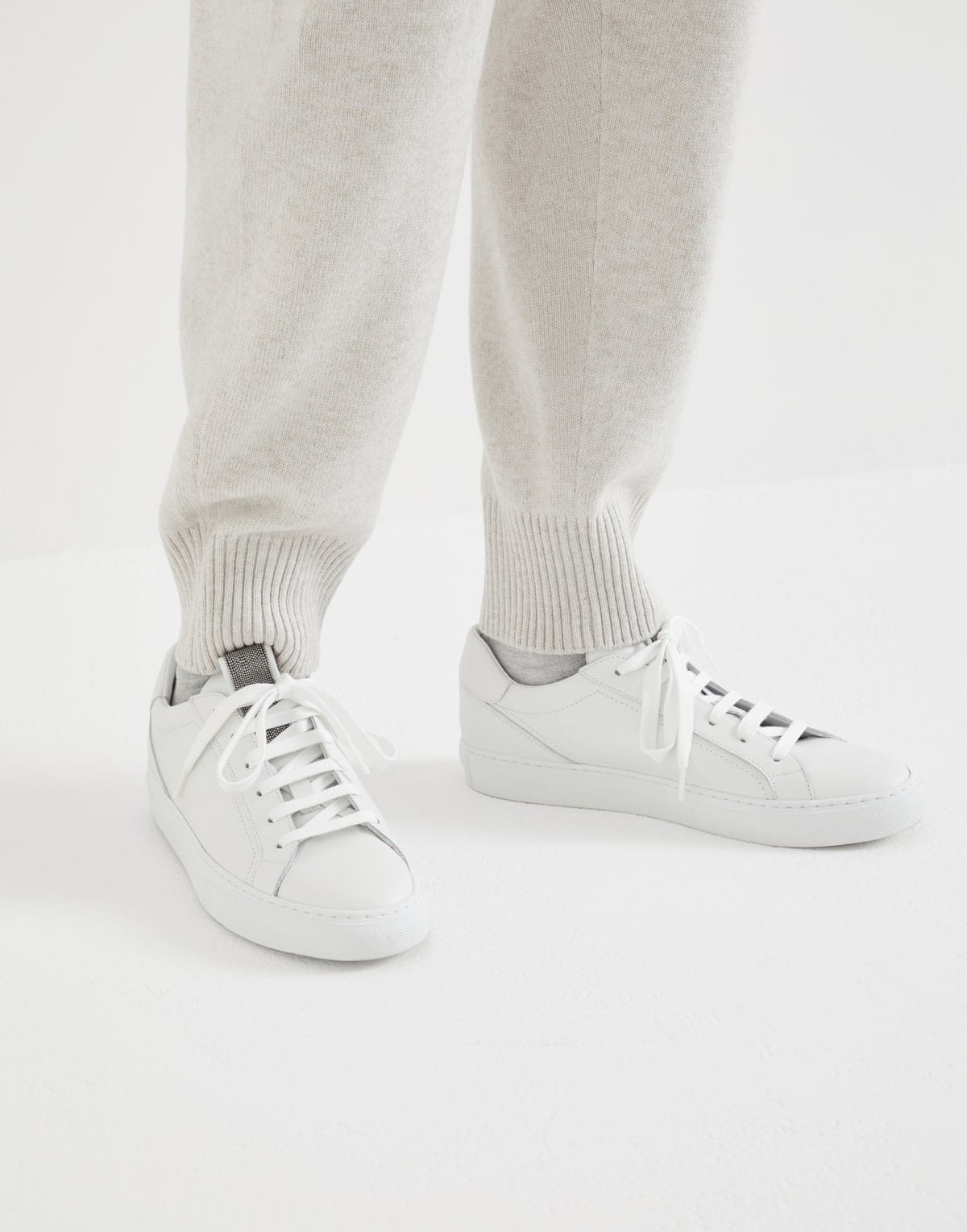 Brunello Cucinelli Monili-Embellished Matte Sneakers