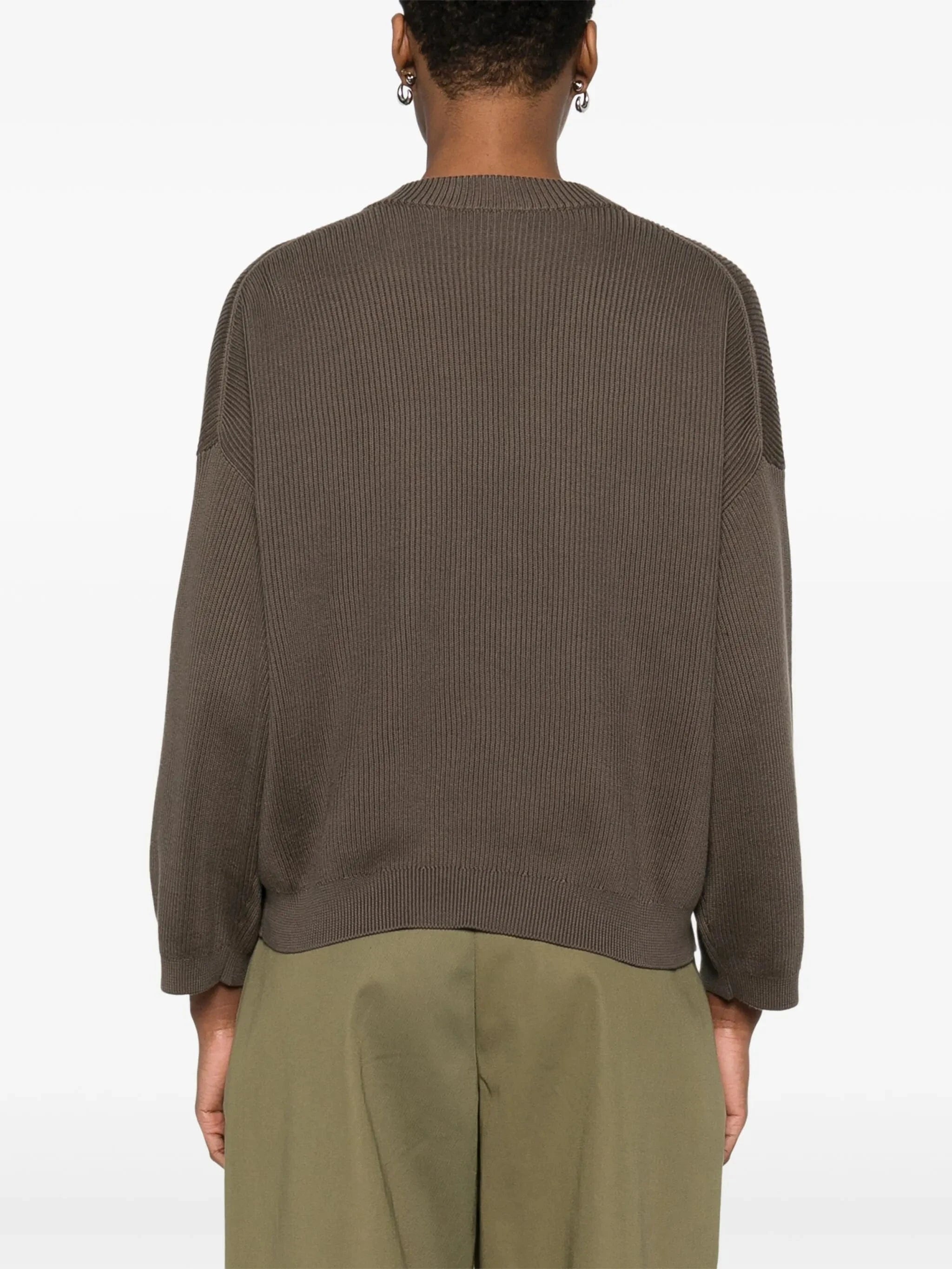 Brunello Cucinelli Monili-Embellished Ribbed Sweater
