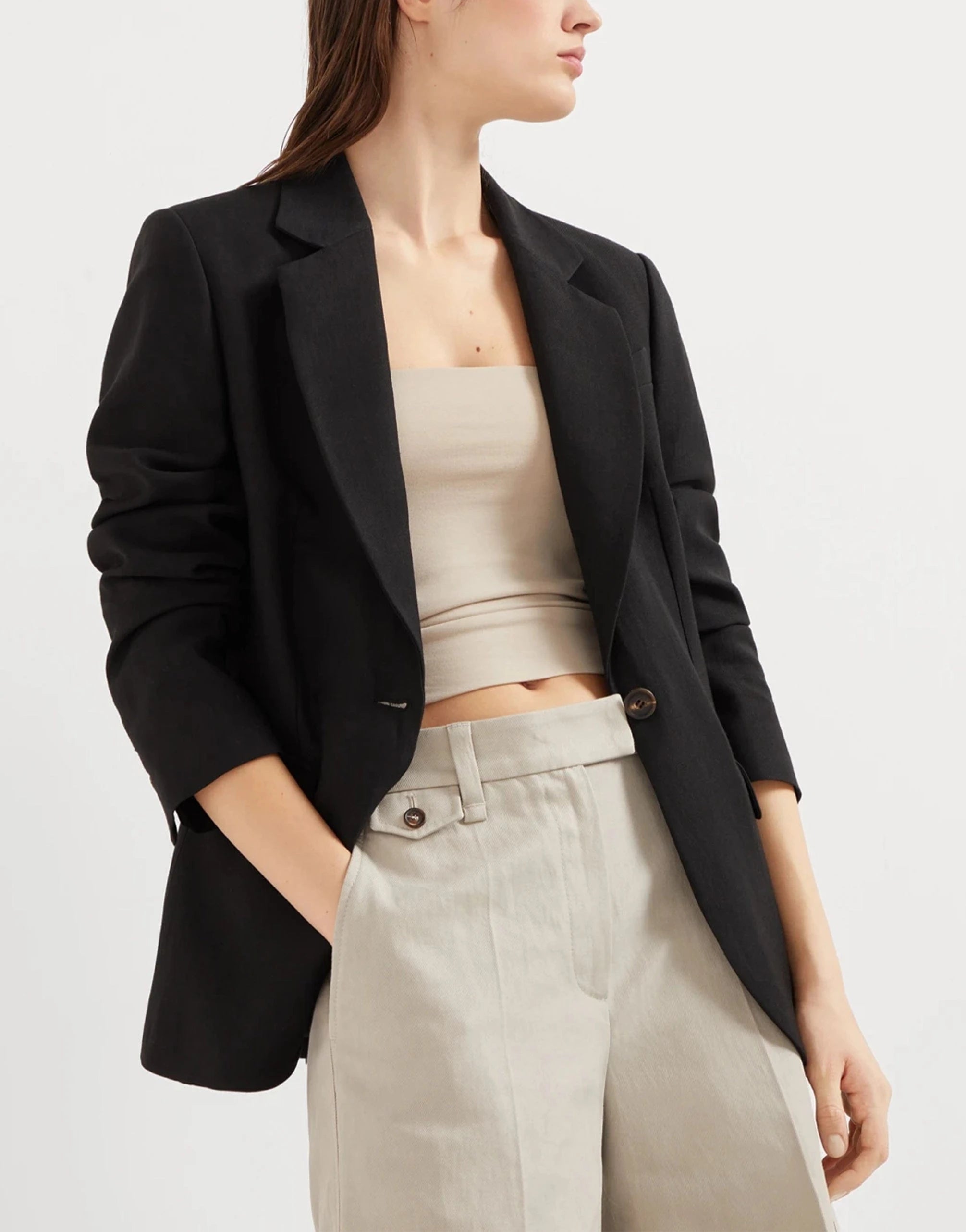 Brunello Cucinelli Monili-Embellished Twill Blazer