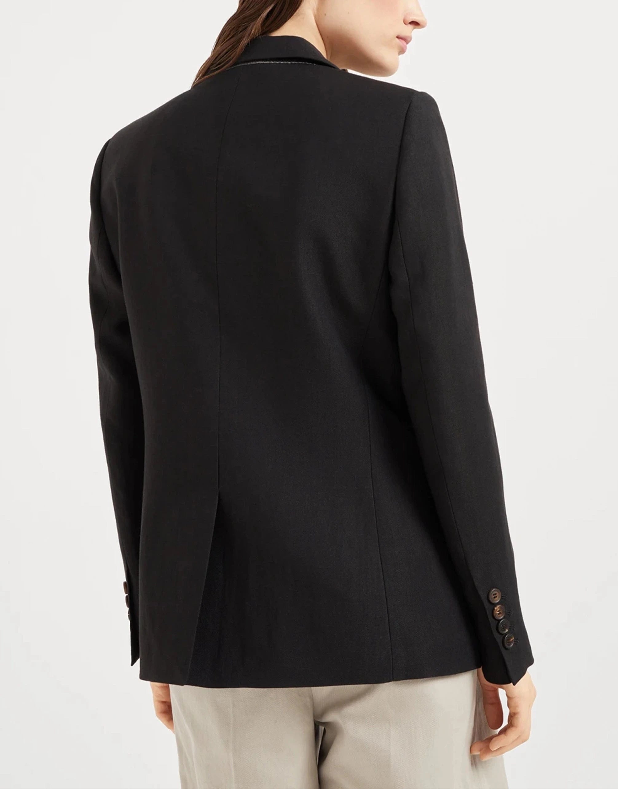 Brunello Cucinelli Monili-Embellished Twill Blazer