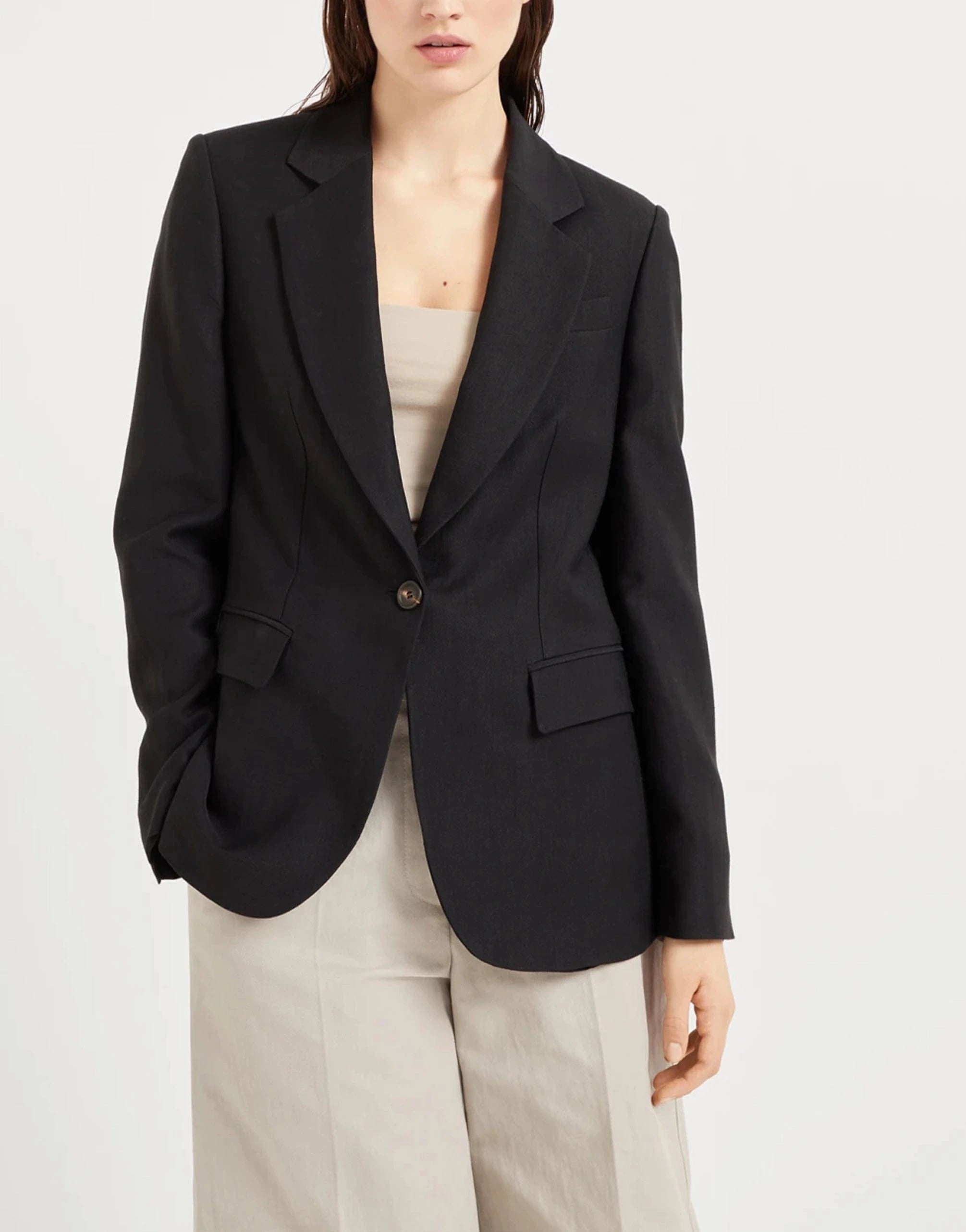 Brunello Cucinelli Monili-Embellished Twill Blazer