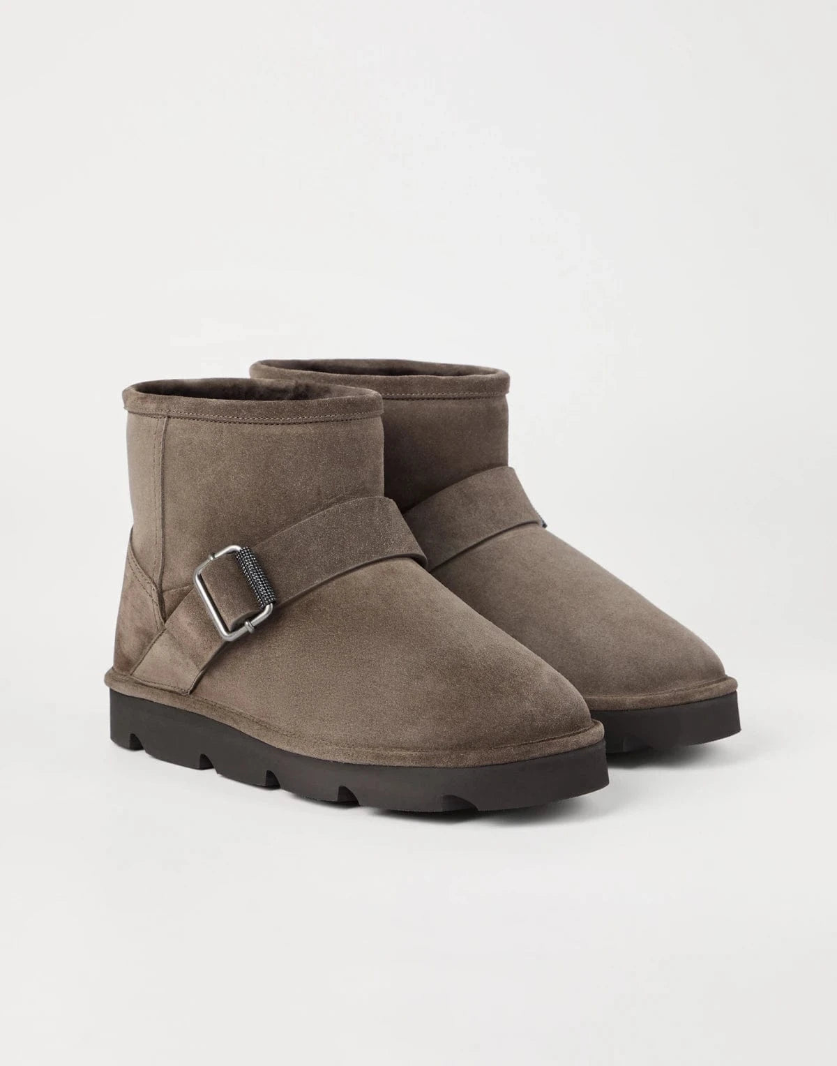 Brunello Cucinelli Monili Suede Ankle Boots