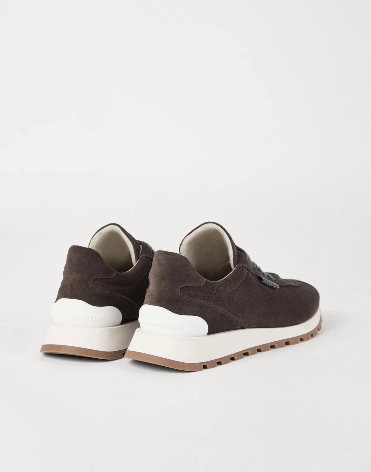 Brunello Cucinelli Monili-Tab Suede Sneakers