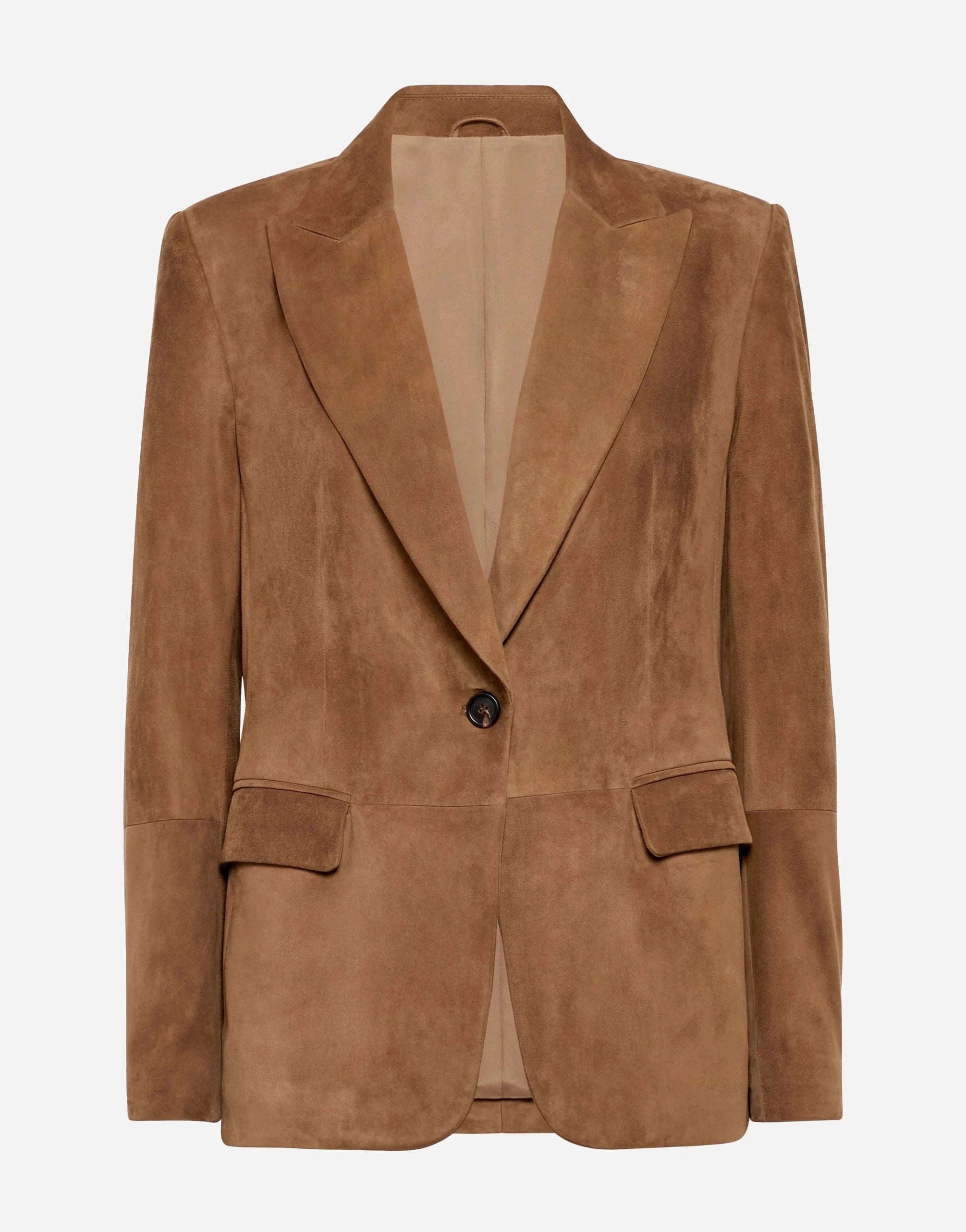 Brunello Cucinelli Monili-Trim Suede Blazer | Sendegaro FR