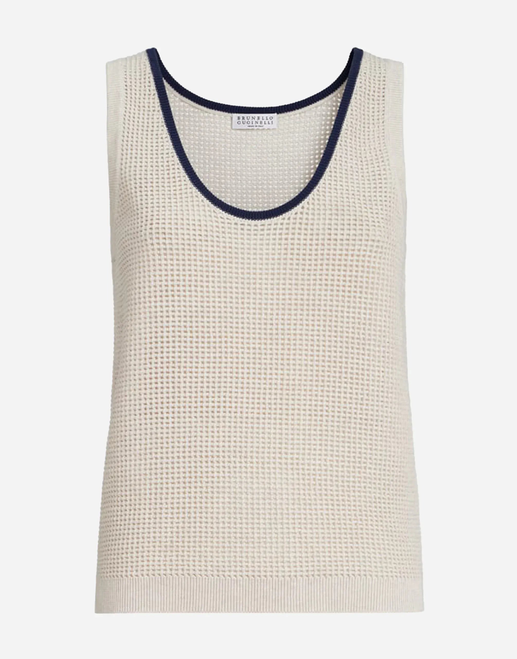 Brunello Cucinelli Net Knit Cotton Top