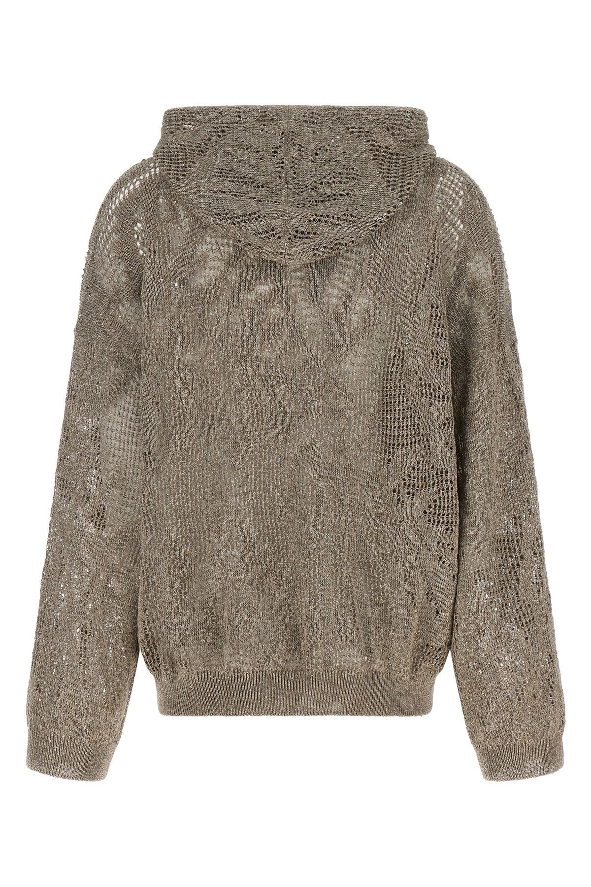 Brunello Cucinelli Openwork Hooded Sweater