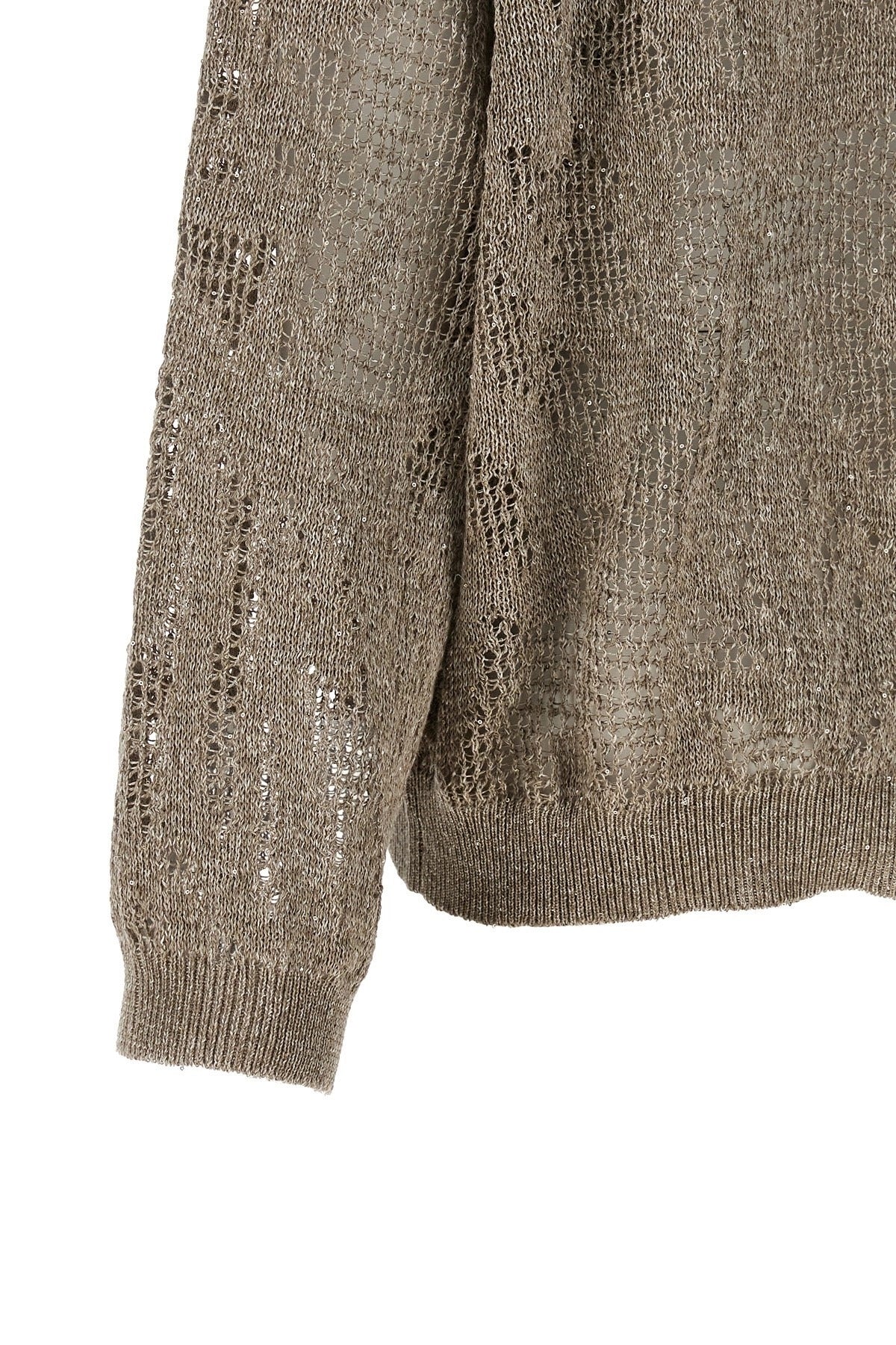 Brunello Cucinelli Openwork Hooded Sweater
