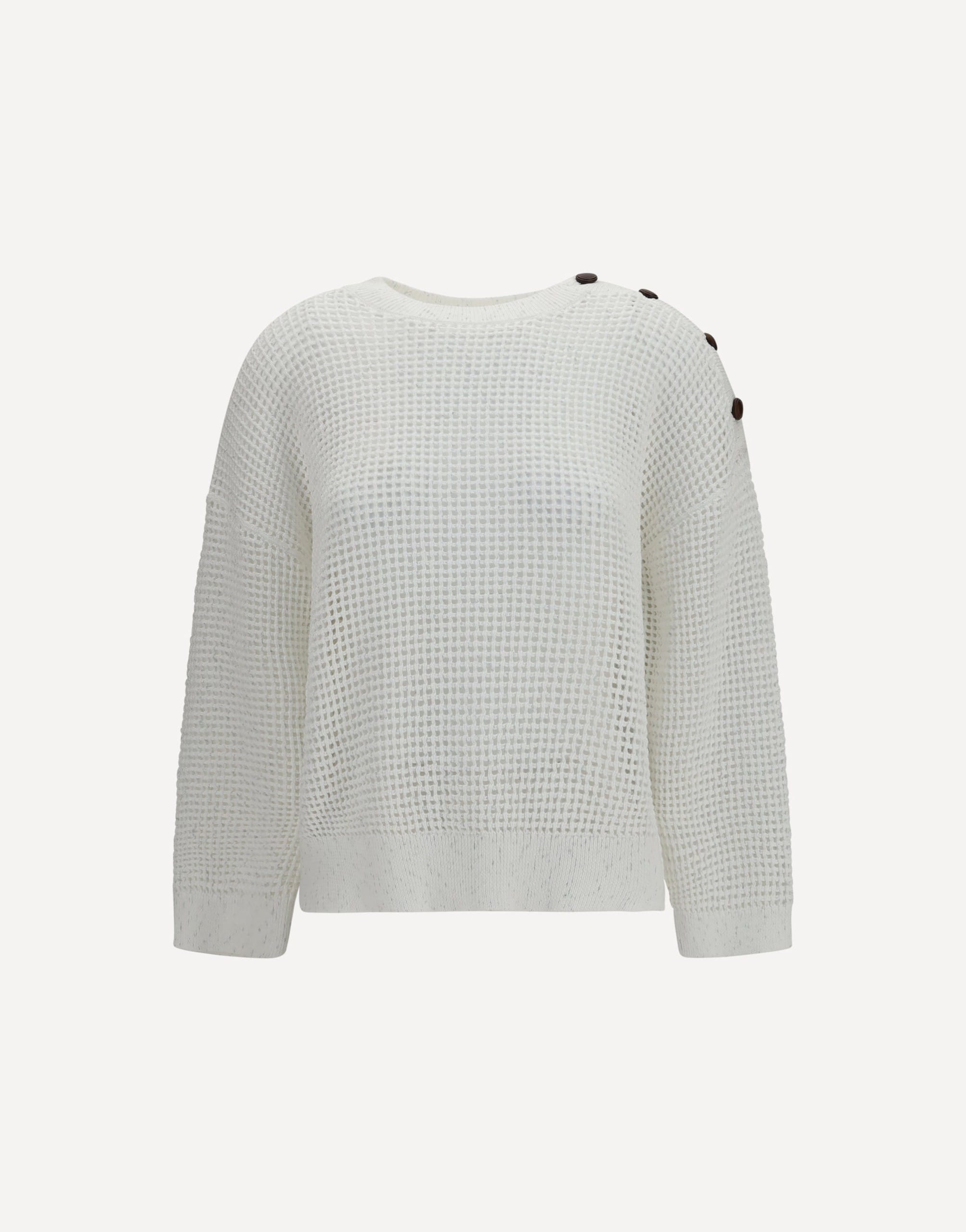 Brunello Cucinelli Brunello Cucinelli Openwork Sweater With Shoulder Buttons
