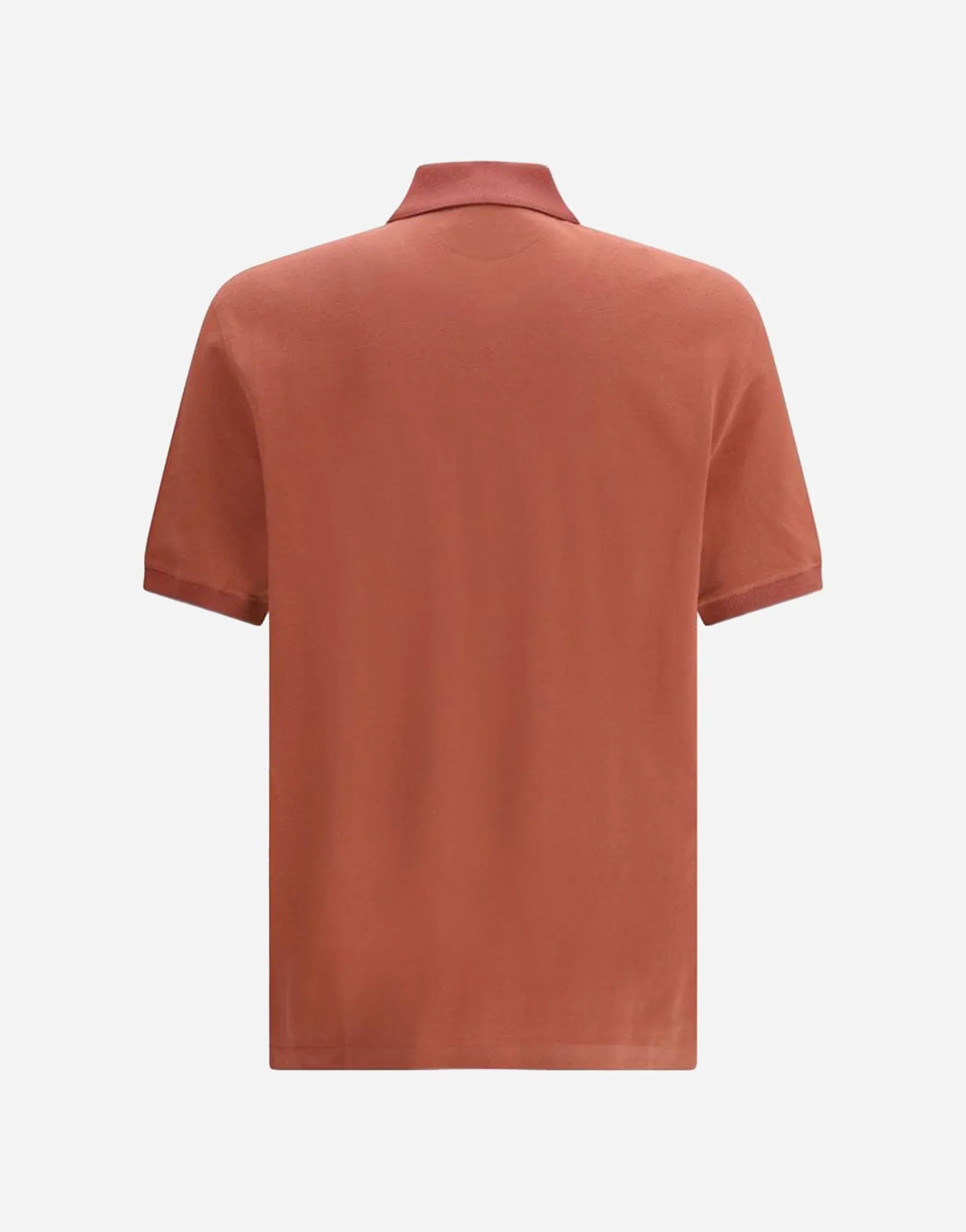 Brunello Cucinelli Orange Cotton Piqué Logo Polo Shirt