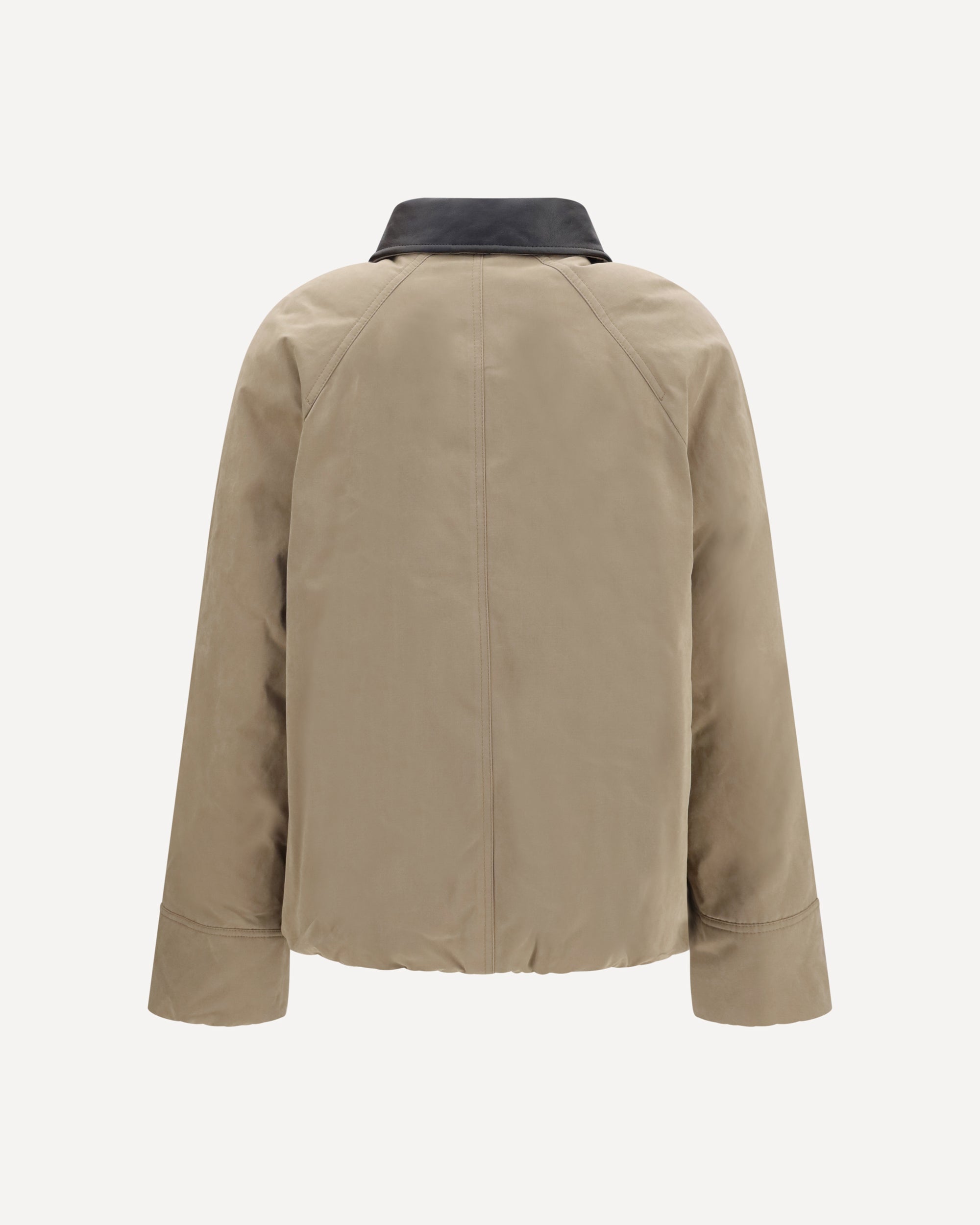 Brunello Cucinelli Padded Down Jacket With Leather Collar